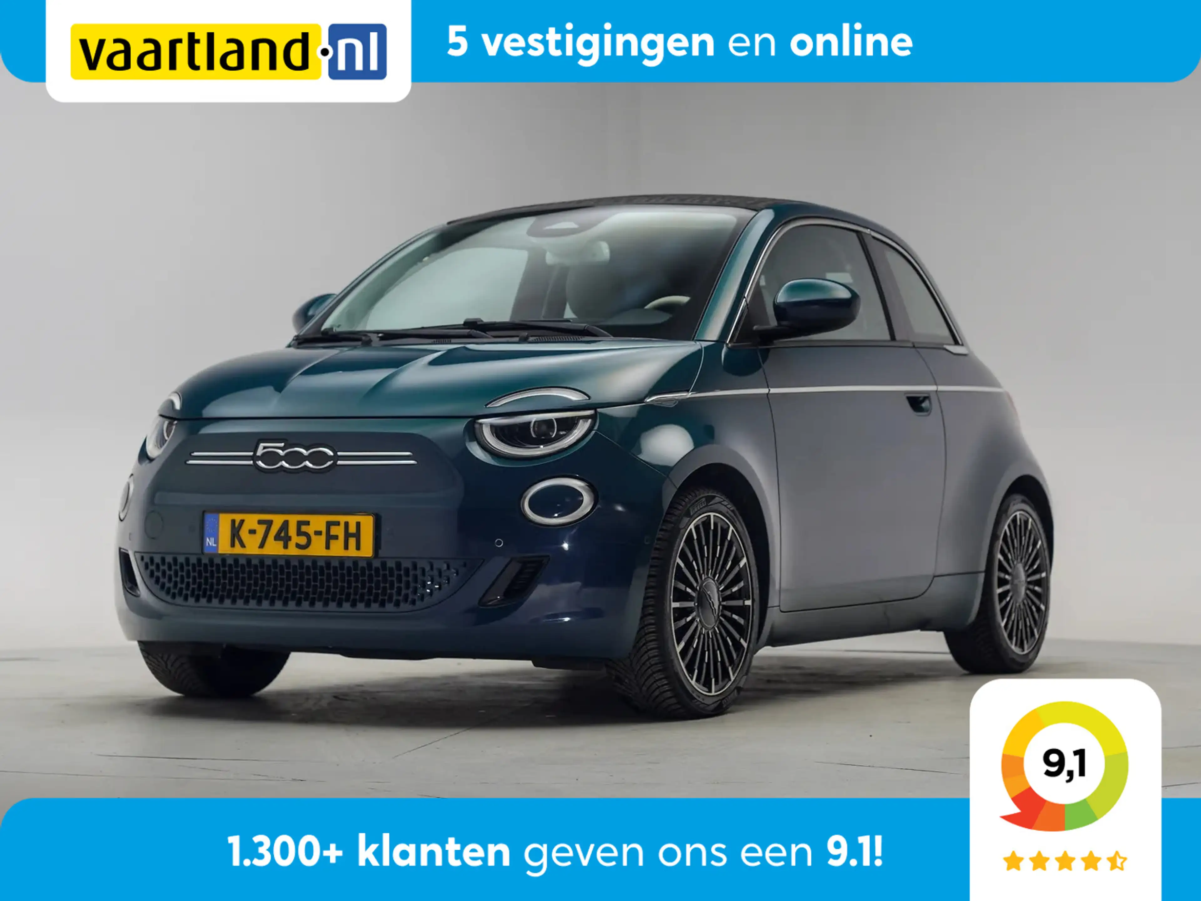 Fiat 500C La Prima 42 kWh Cabrio softtop [ Adaptieve Cruise