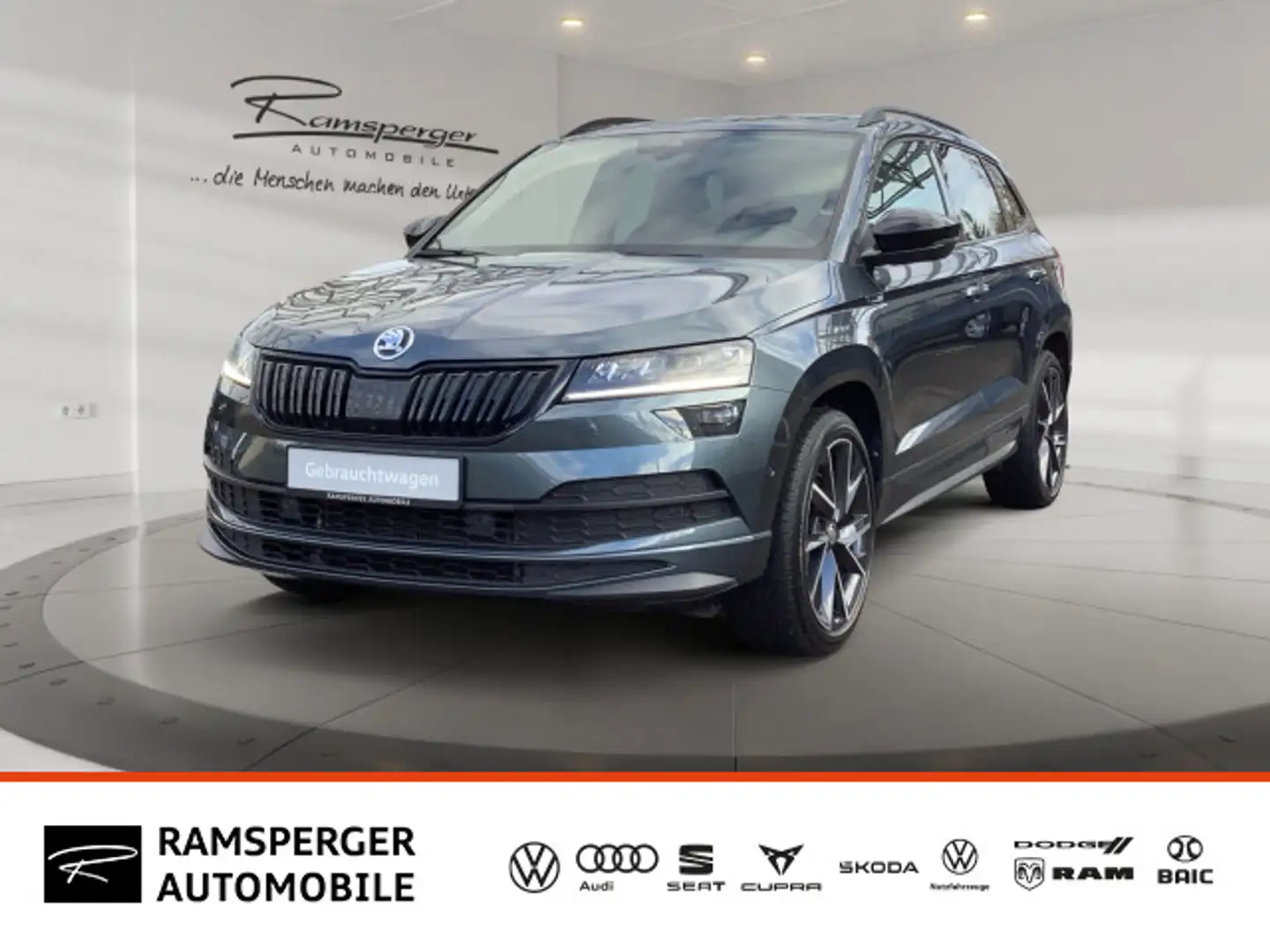 Skoda Karoq 2.0 TSI DSG Sportline 4x4 AHK ACC Pano Nav Grau - 1