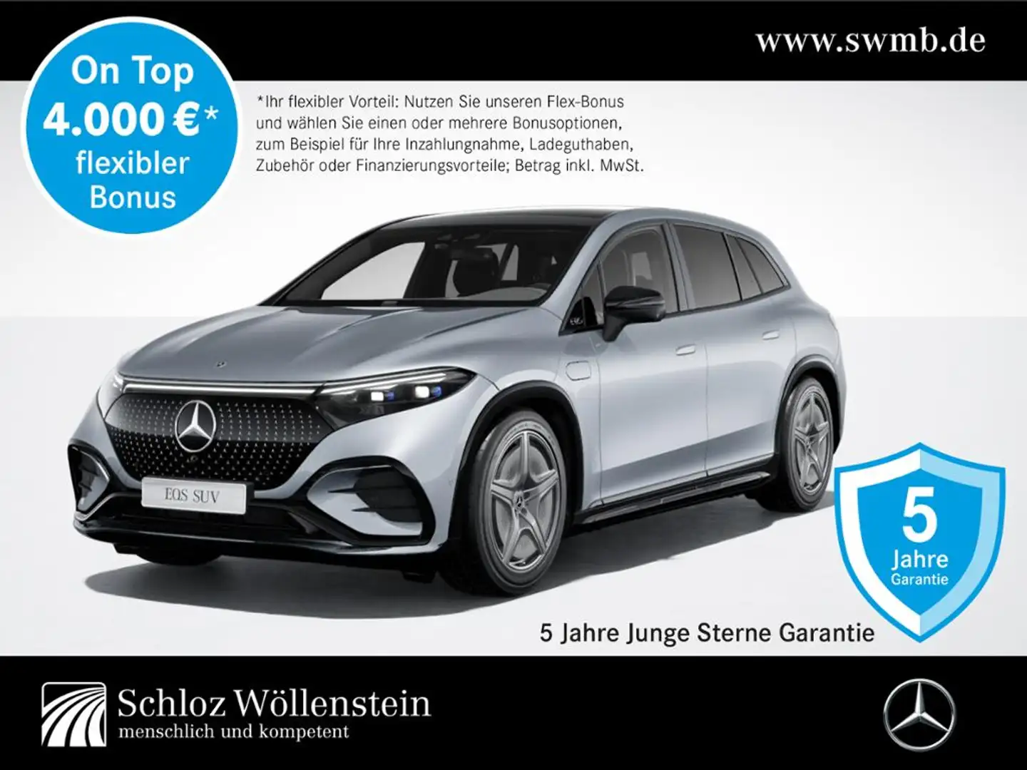 Mercedes-Benz EQS SUV EQS 450 4M SUV AMG/Digital Light/AHK/Hyperscreen Stříbrná - 1