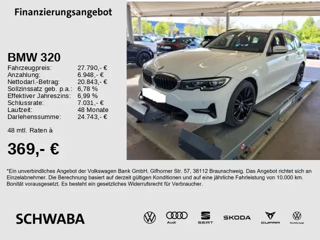 BMW 320 i Sport Line LED*VIRTUAL*AHK*LANE*R-KAM*17"