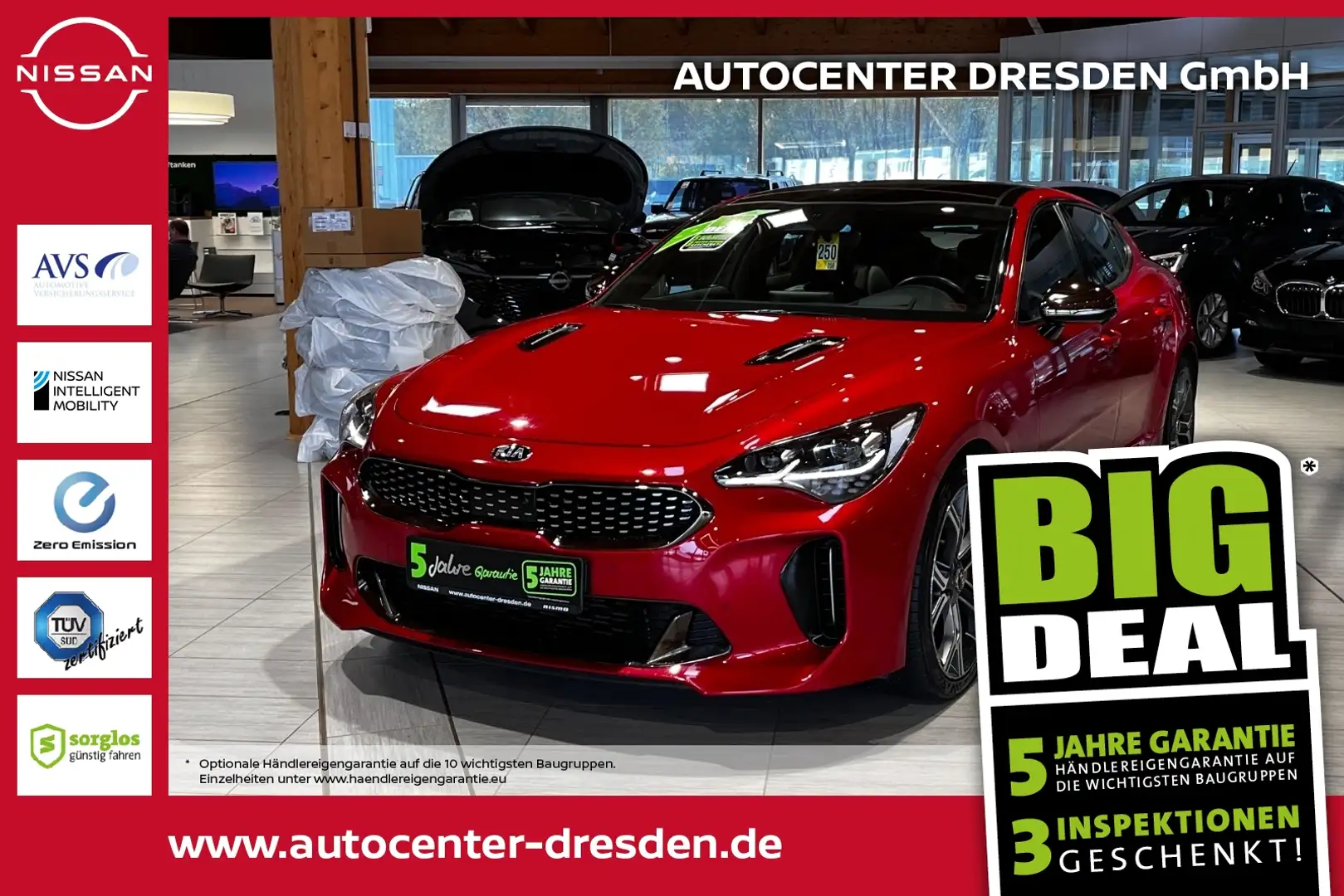 Kia Stinger 3.3 V6 T-GDI GT 4x4 ACC+LED+Navi+SHZ+360 Rot - 1