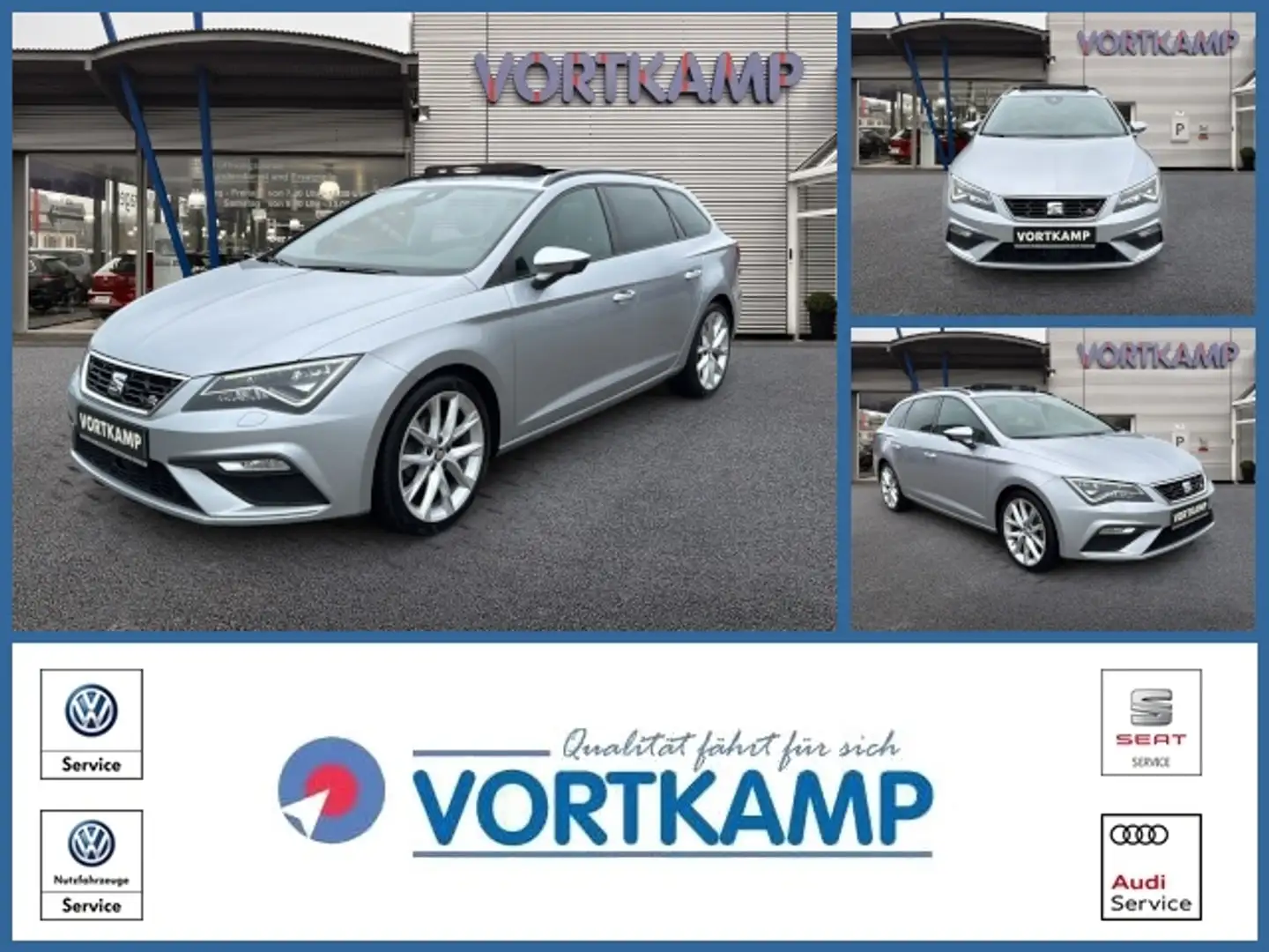 SEAT Leon ST FR Sport 2.0 TDI DSG PANORAMADACH Silber - 1