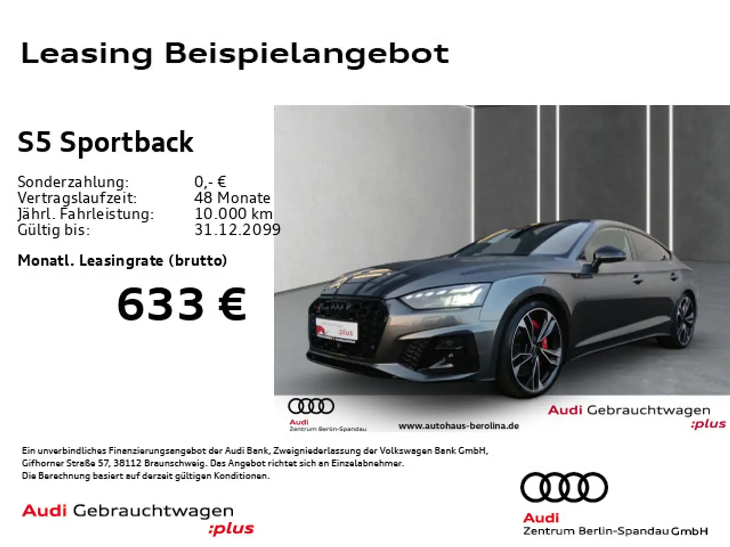Audi S5 *PANO*MATRIX*Comp+*AHK*HuD*360°* Grau - 1