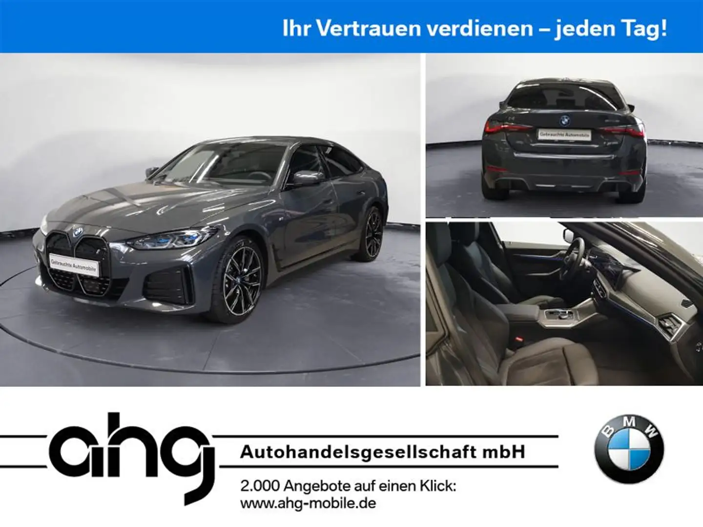 BMW i4 eDrive35 M Sportpaket Laserlicht HiFi AHK Kam Grijs - 1