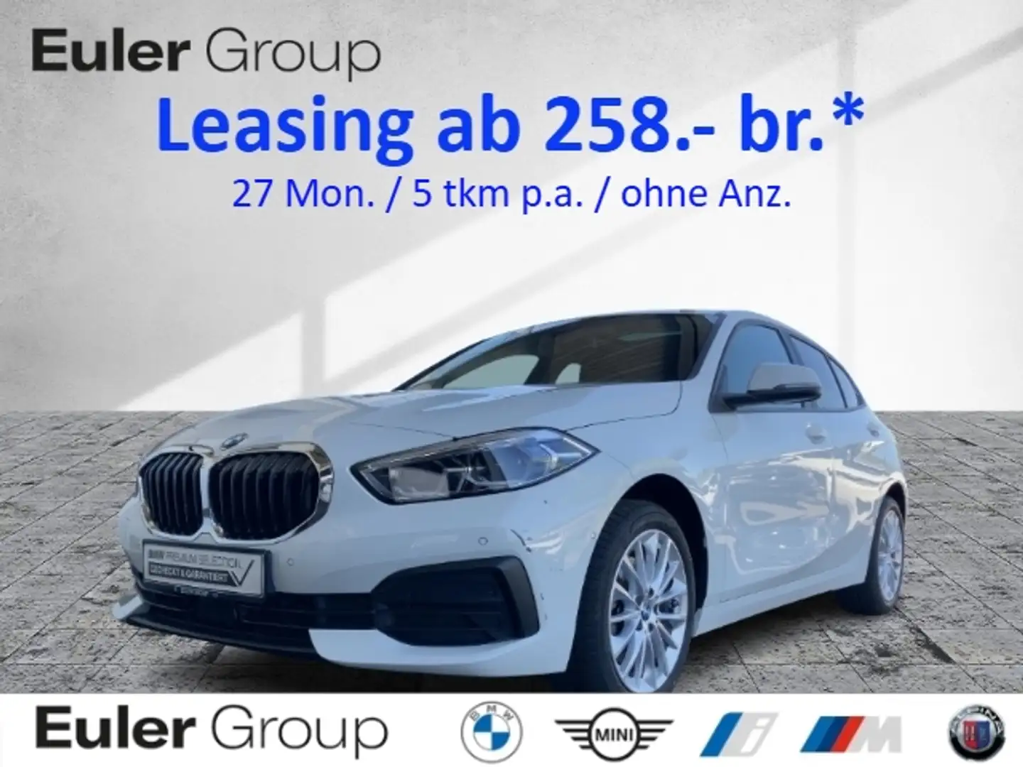 BMW 118 i 5 HUD Panodach Navi adLED Kamera PDC FLA elSitz Weiß - 1