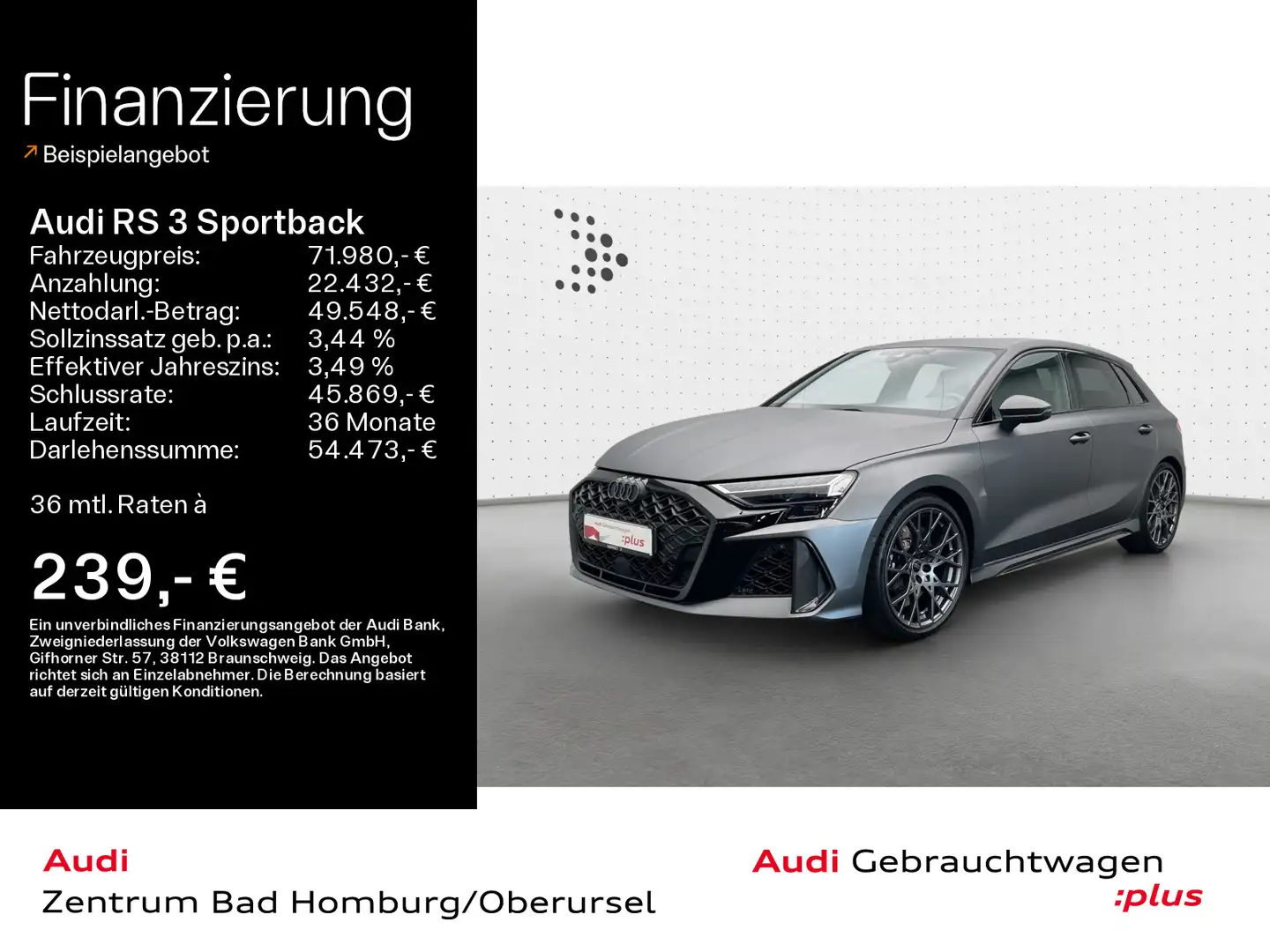 Audi RS3 *Schalensitze*Matrix*Rückfahrkamer Gris - 1