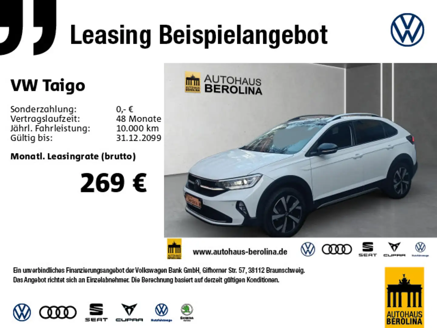 Volkswagen Taigo 1.5 TSI Style DSG *IQ.DRIVE*R-CAM*SHZ* Weiß - 1