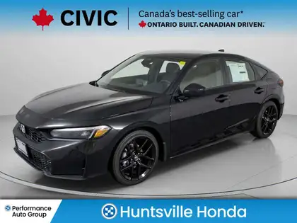 Black 2026 Honda Civic Hatchback Hatchback Front-Wheel Drive Automatic