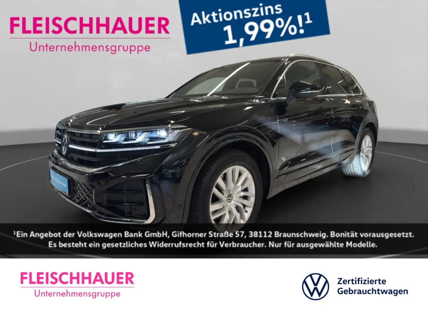 Volkswagen Touareg 3.0 TDI 4M R-Line Matrix+AHK+Luft+22''+Stdhzg+Navi Schwarz - 1