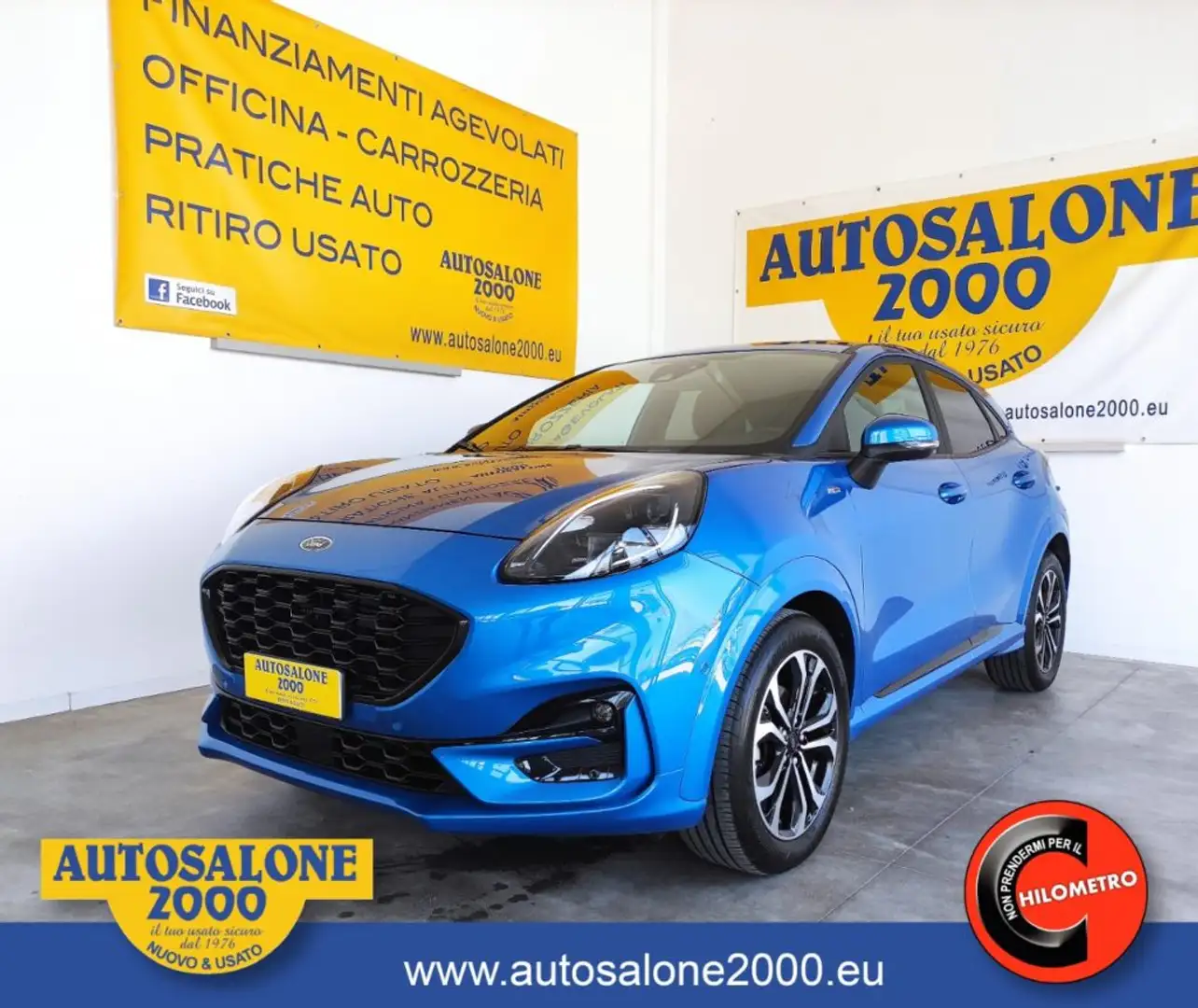Ford Puma 1.0 EcoBoost Hybrid 125 CV S&S ST-Line X NEOPATENT Blu/Azzurro - 1