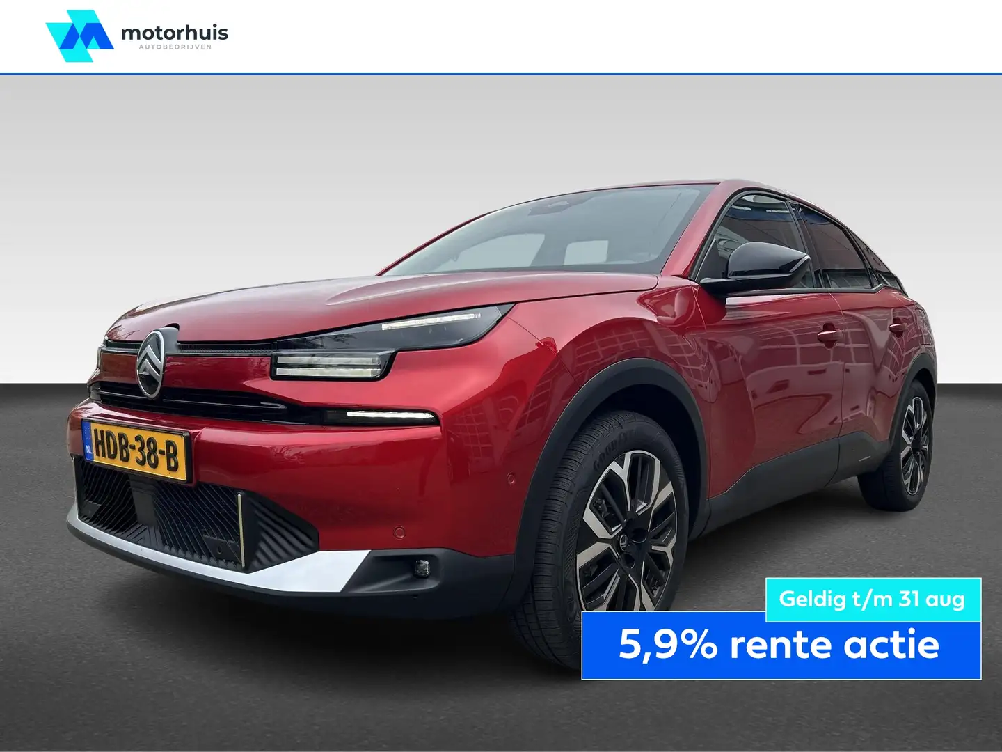 Citroen C4 1.2 Hybrid 136pk e-DCS6 Max Leder Rood - 1