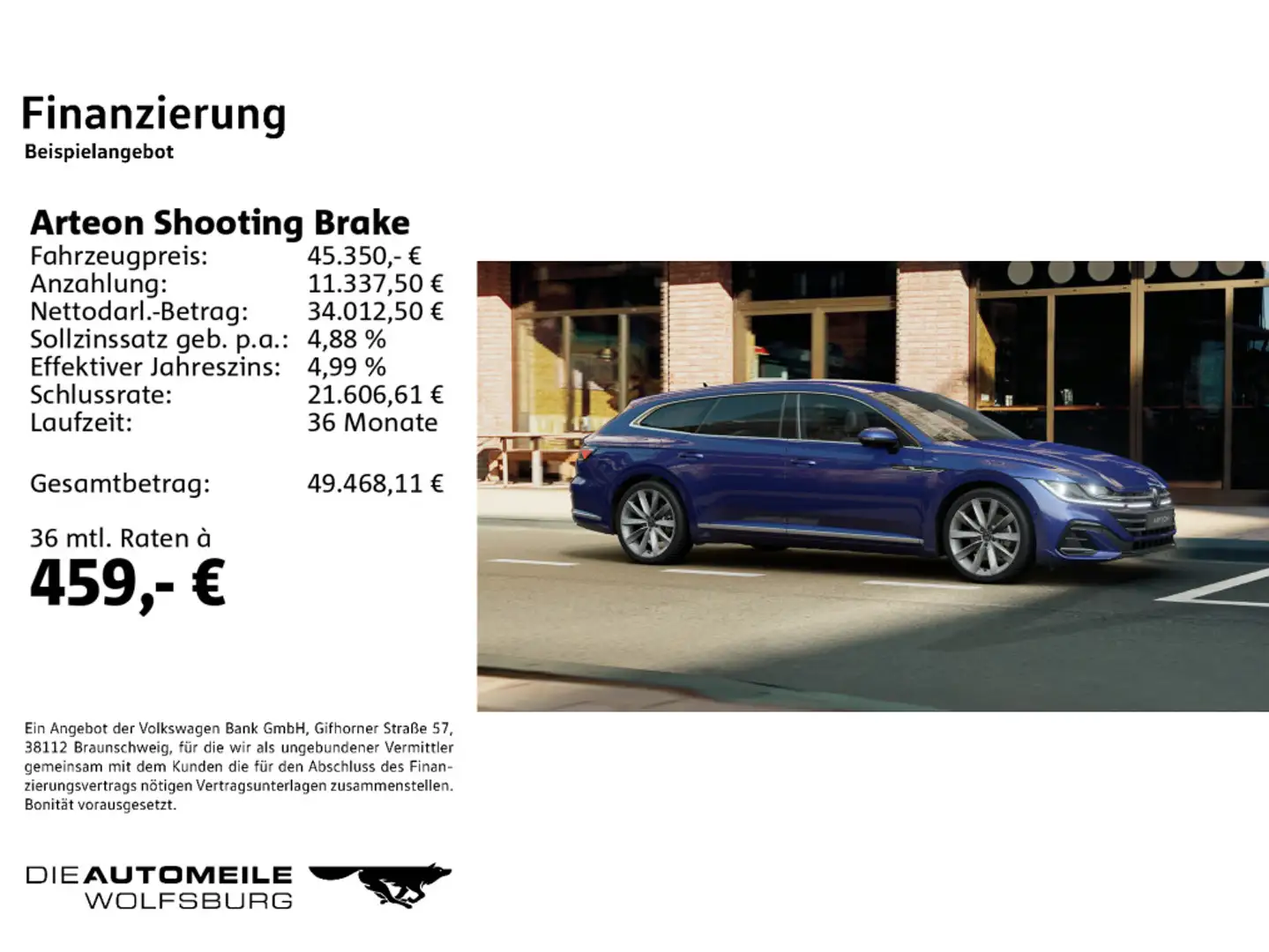 Volkswagen Arteon 2.0 TDI 4M DSG R-Line Matr Blau - 2