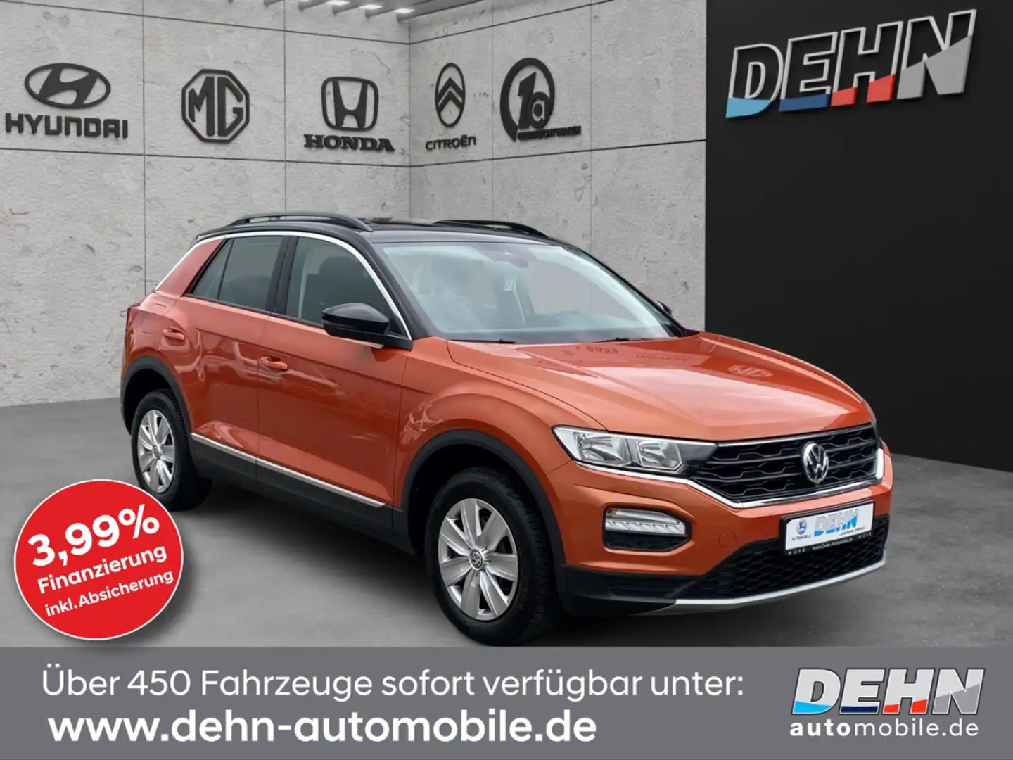 Volkswagen T-Roc 2.0 TDI Style Pano AHK Standh. el.Hk ACC Navi Orange - 1