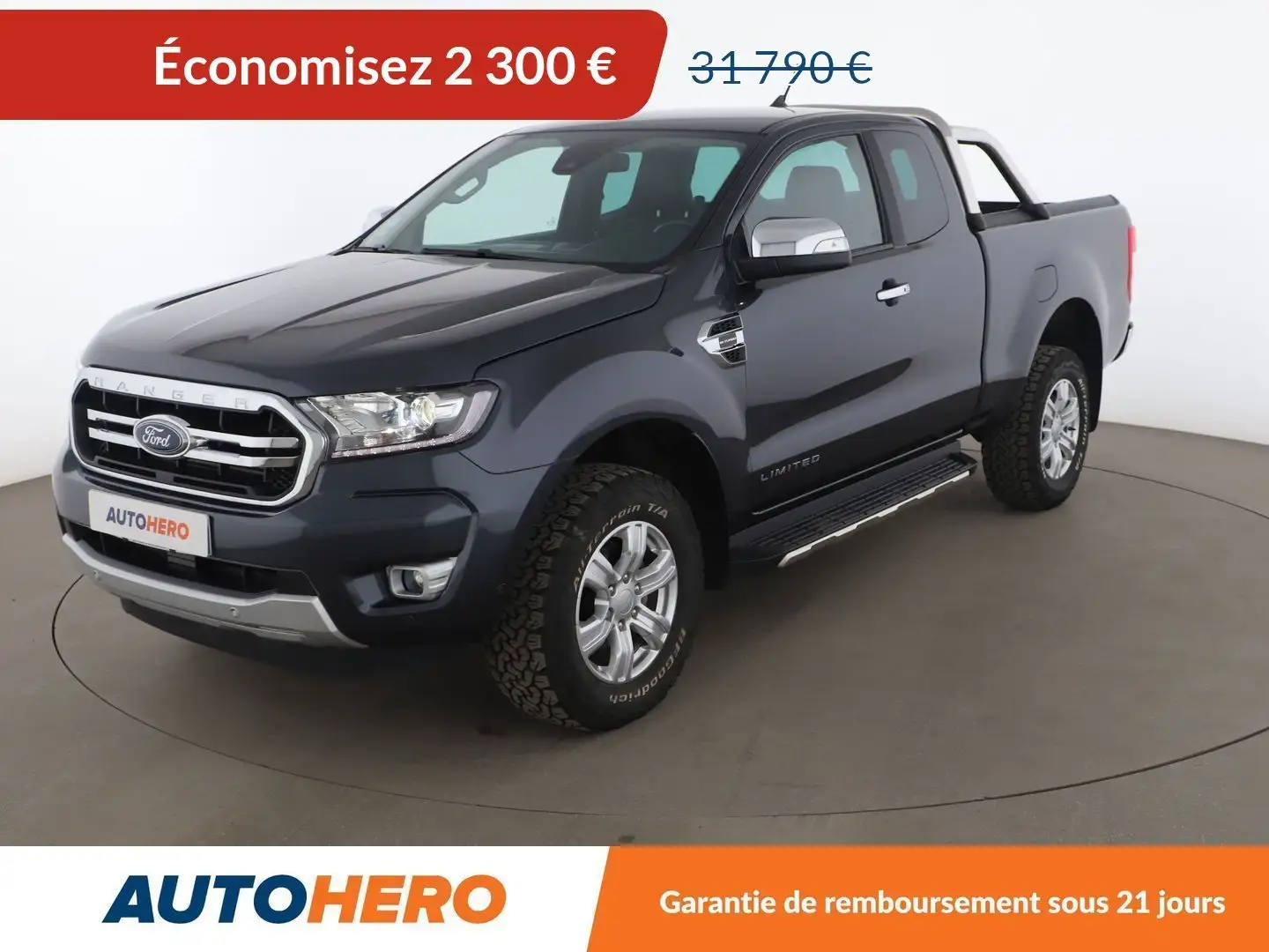 Ford Ranger 2.0 EcoBlue Super Cabine Limited Bleu - 1