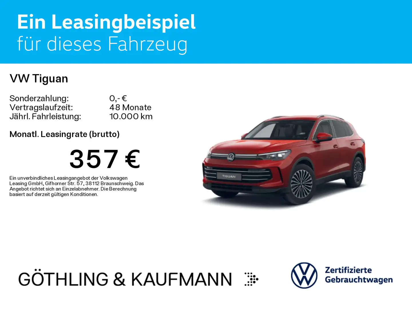 Volkswagen Tiguan Elegance 2.0 TDI DSG*NAVI*AHK*KAM*ASG*ACC Rouge - 2