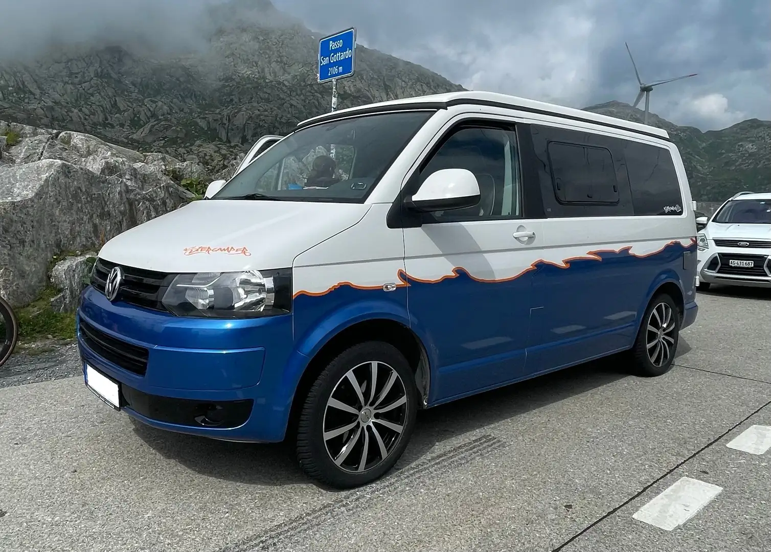 Volkswagen T5 Camper Aufstelldach 140PS Autark 4 Schlafplätze Weiß - 1