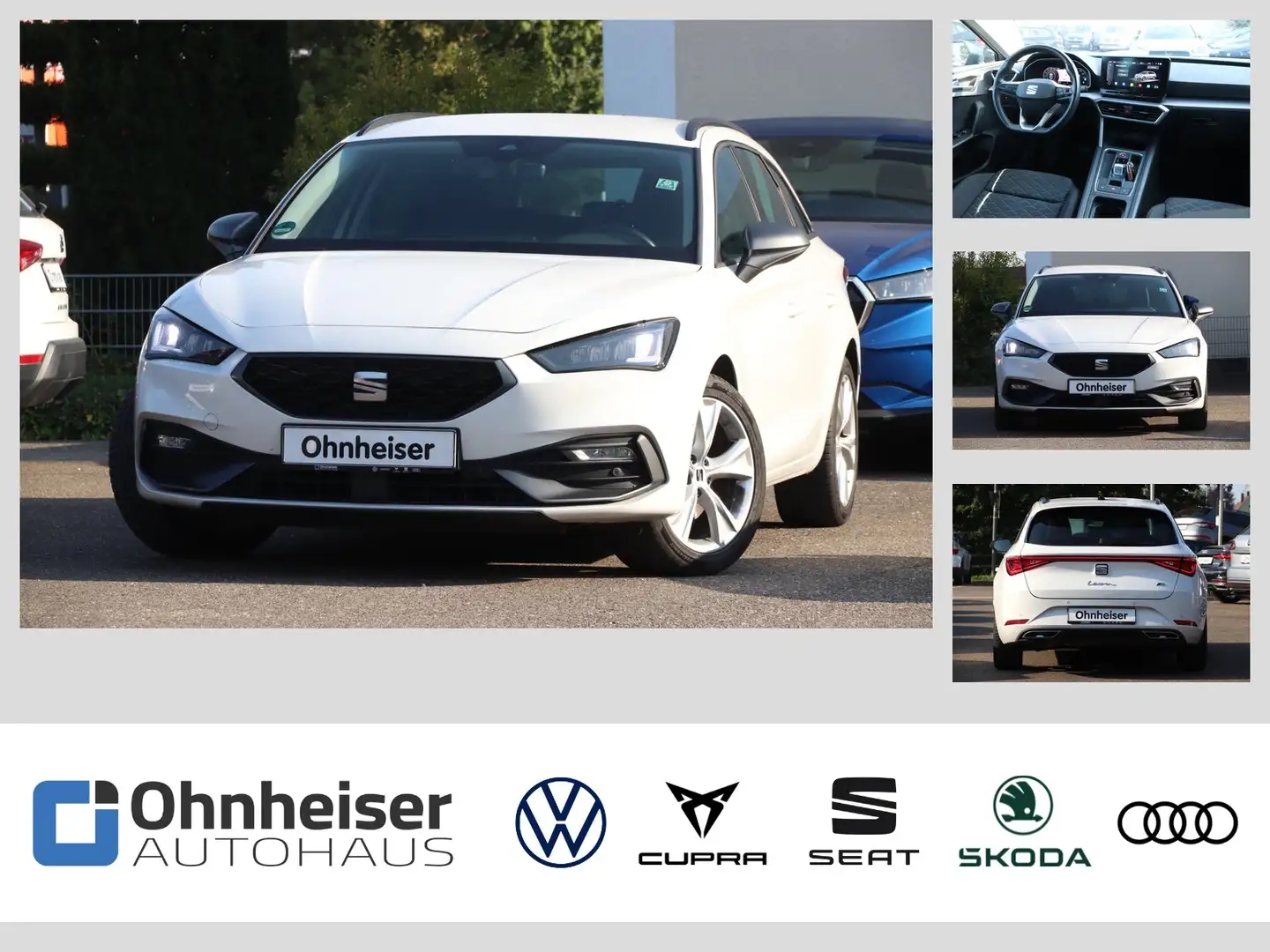SEAT Leon 1.5 TSI Sportstourer FR ACC*SHZ*NAVI*Lenkr.Hz Weiß - 1