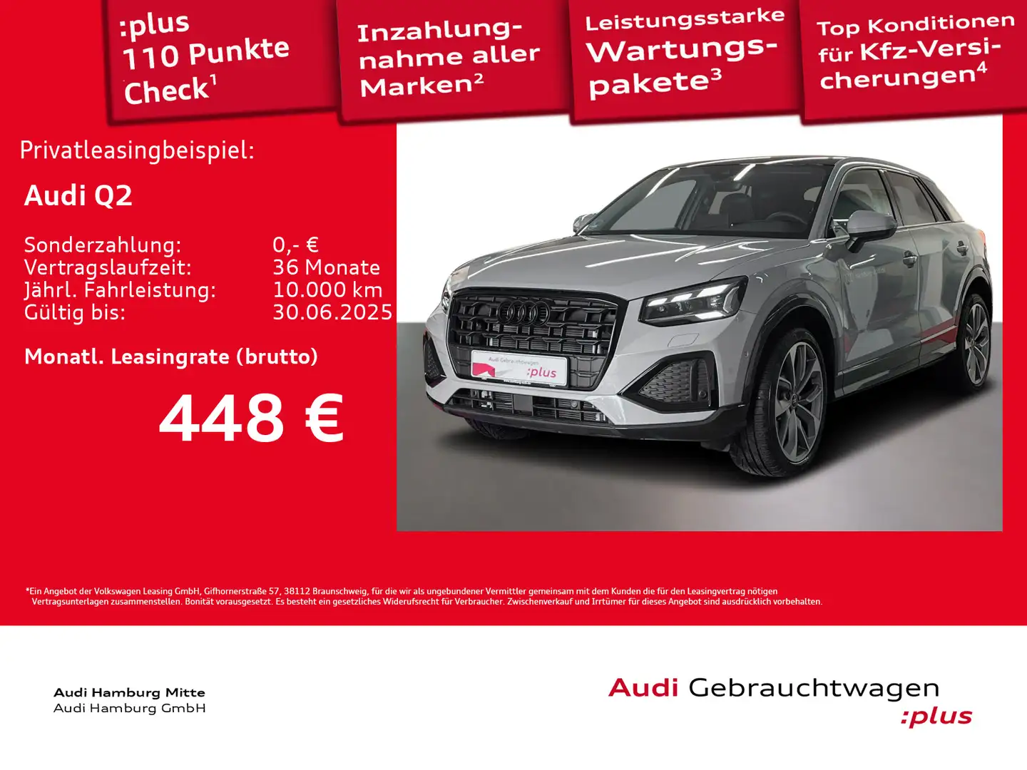 Audi Q2 35 TFSI advanced S tronic Navi Matrix Pano Grau - 1