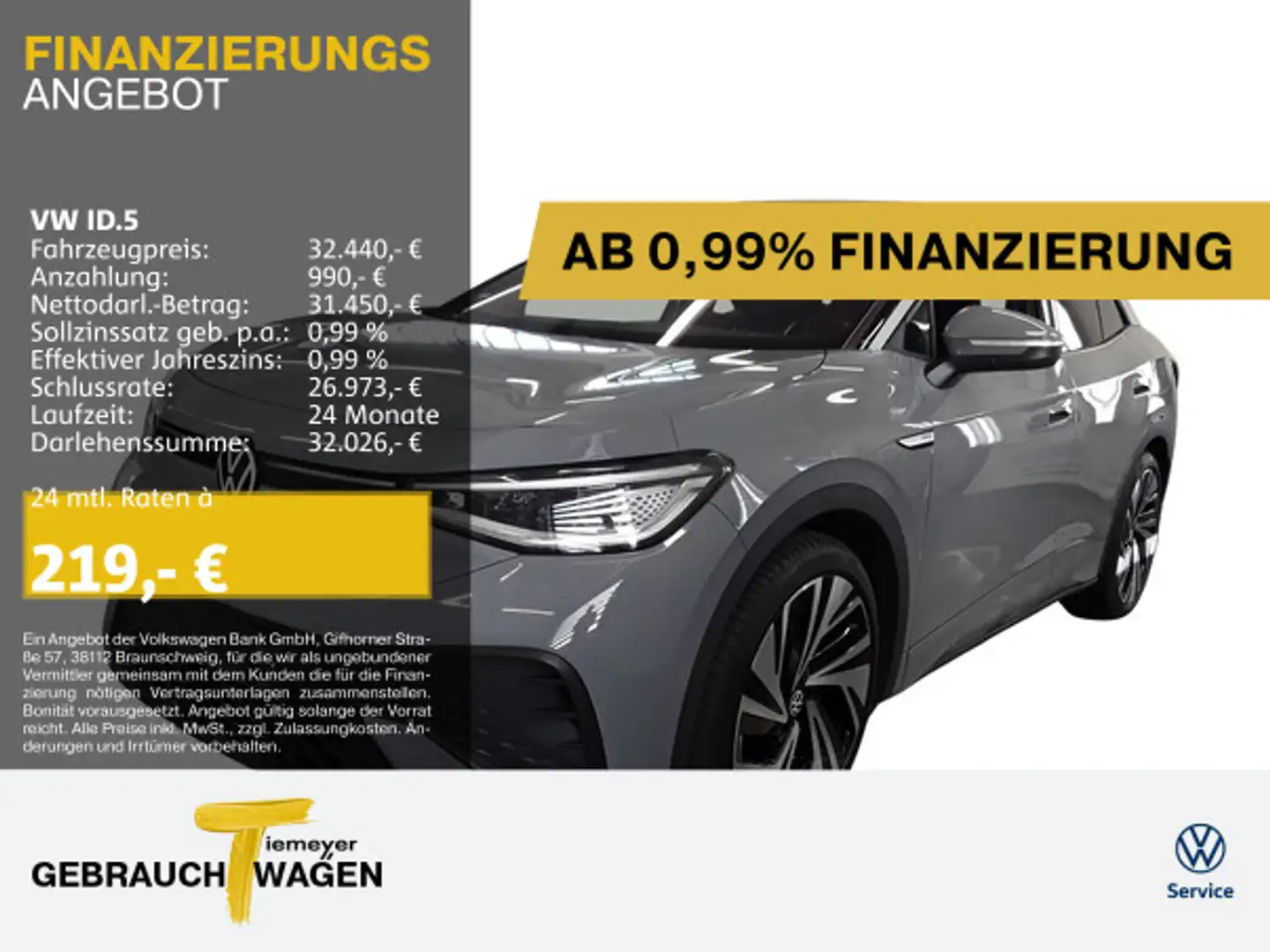 Volkswagen ID.5 PRO PERFORMANCE WÄRMEPUMPE IQ.LIGHT PANO AH Grau - 1