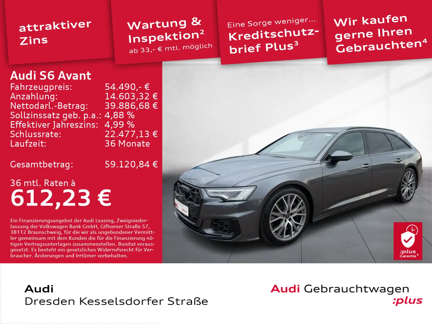Audi S6 3.0 TDI Kamera Pano DAB LED Navi Grau - 1