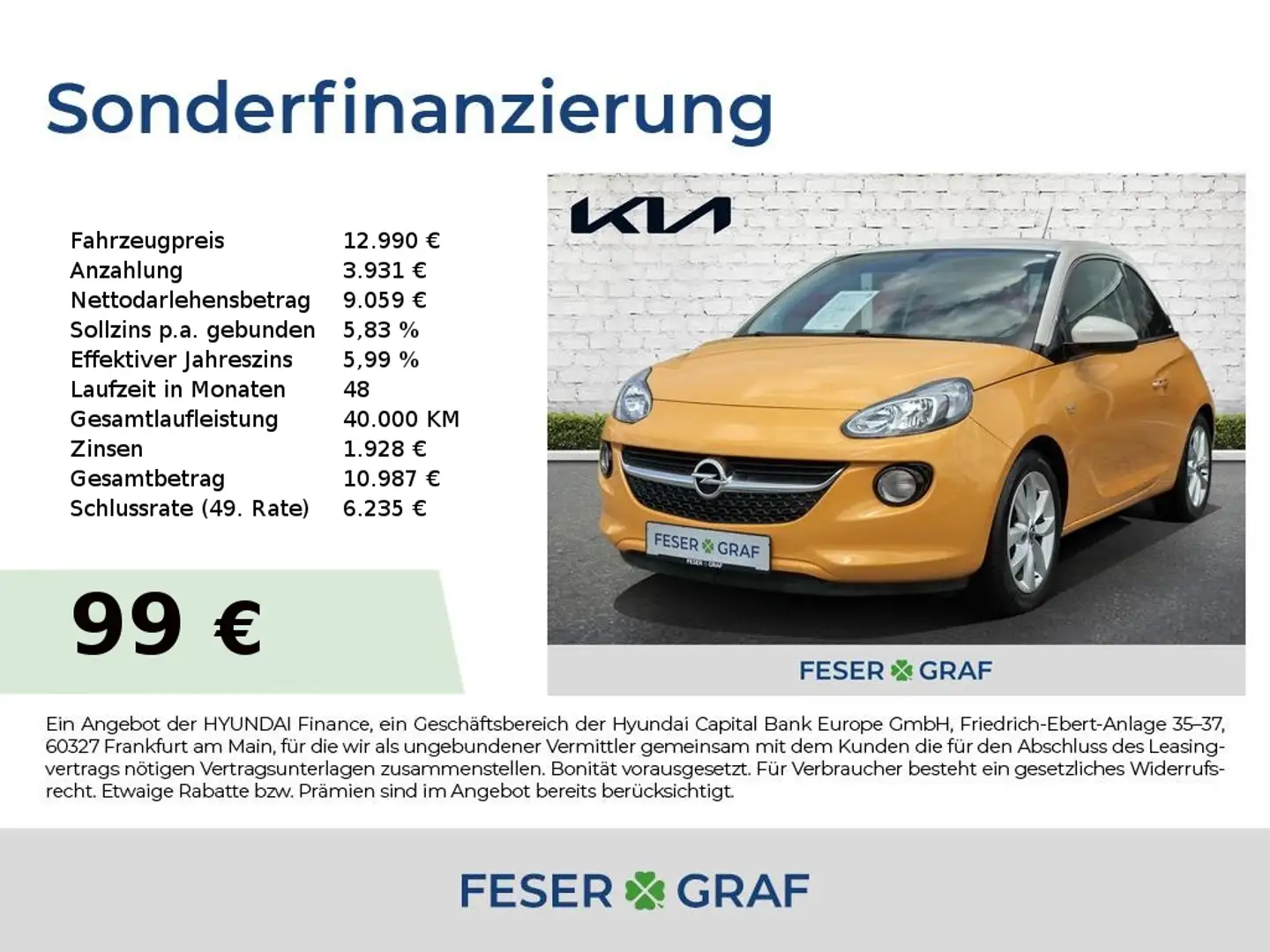 Opel Adam 1.4 CC 120 Jahre Edition Orange - 1