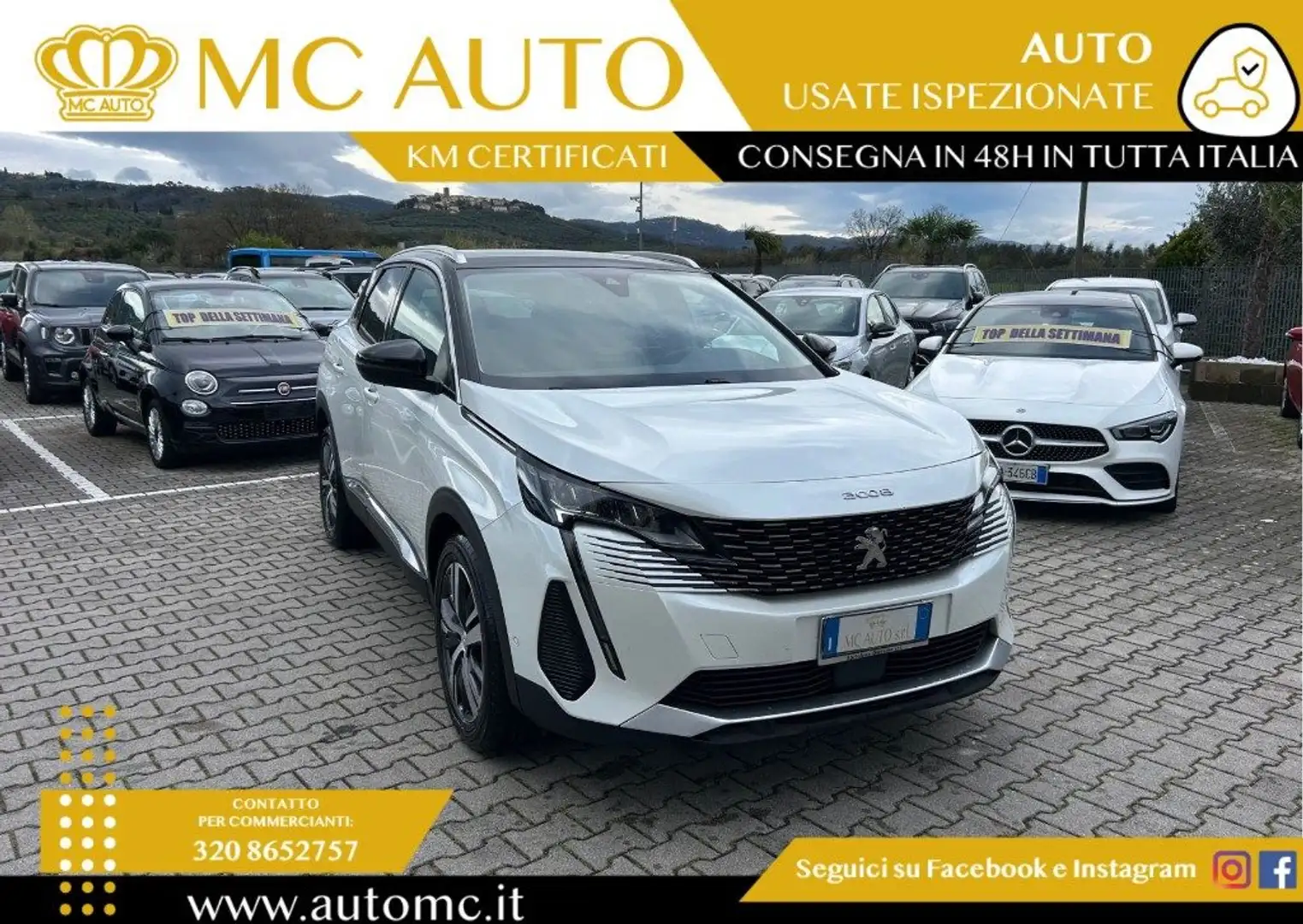 Peugeot 3008 BlueHDi 130 S&S EAT8 Allure PROMO CON FINAZ Bianco - 1