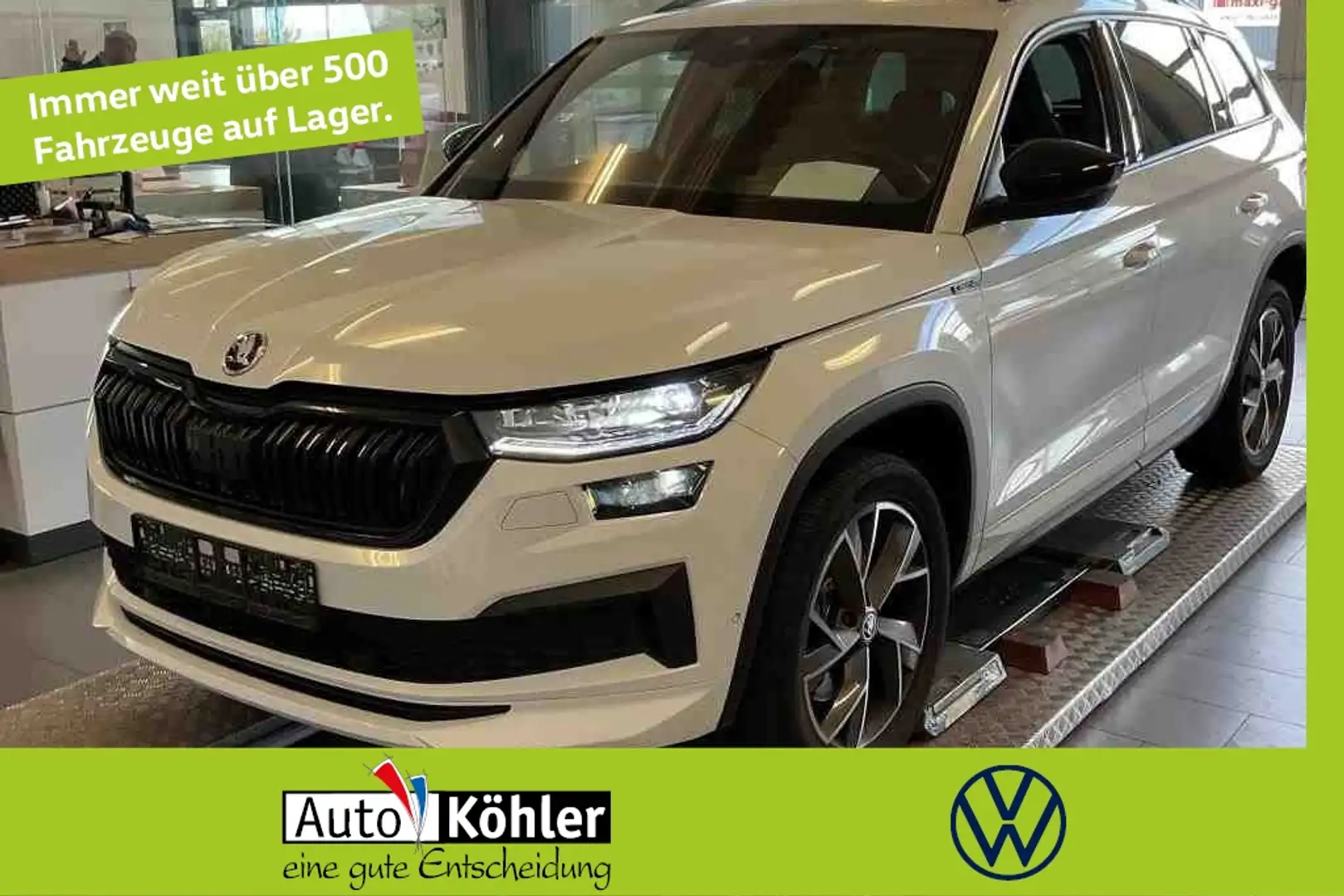Skoda Kodiaq Sportline TDi DSG 4M CarPlay/ACC/AHK/LED Weiß - 1