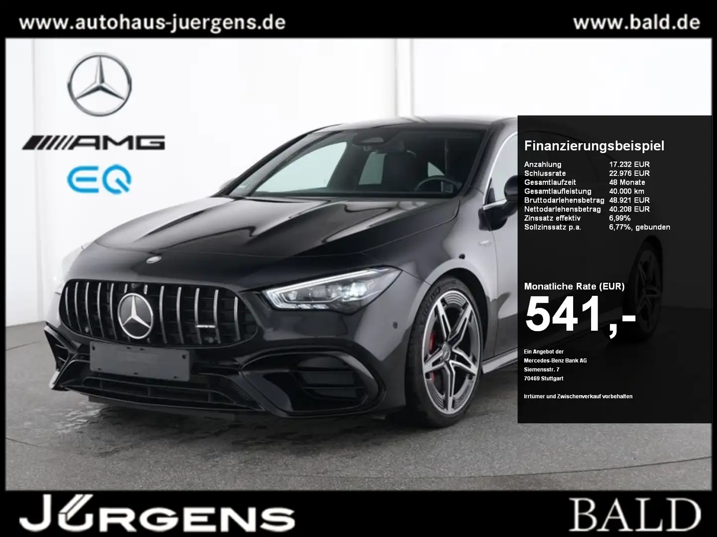 Mercedes-Benz CLA 45 AMG S 4M SB Pano/Burm/HUD/360/Leder/MBeam Schwarz - 1