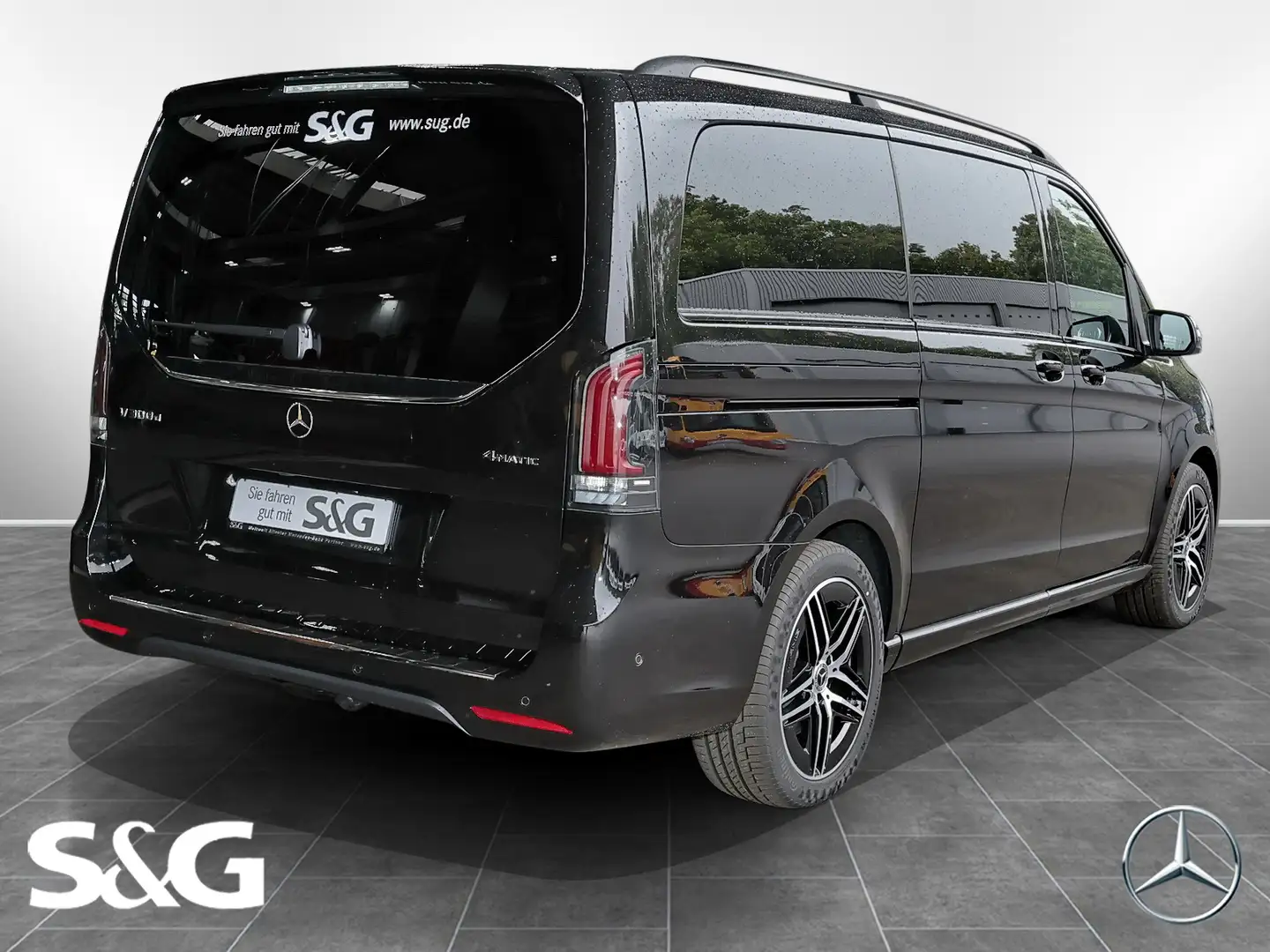 Mercedes-Benz V 300 d 4MATIC EXCLUSIVE Lang MBUX+360°+Pano+AHK Schwarz - 2