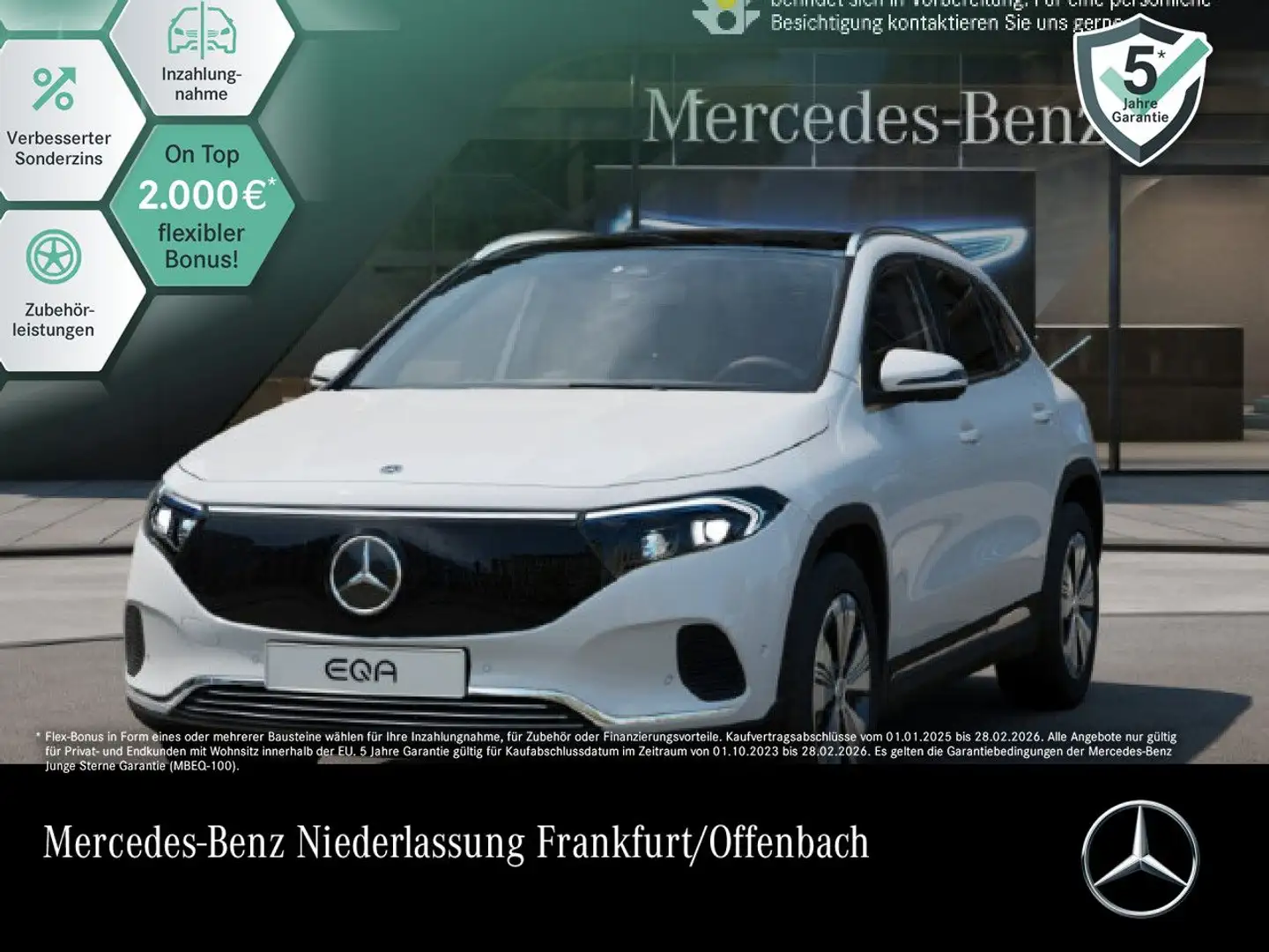 Mercedes-Benz EQA 250 PROG+ADVANCED+PANO+KAMERA+SPUR Weiß - 1