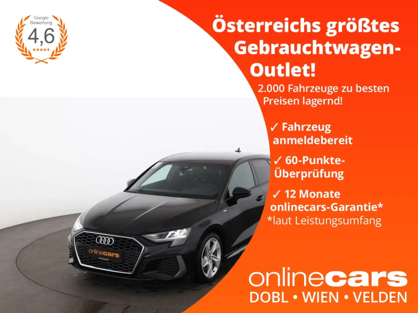 Audi A3 Sportback 35 TDI S-Line Aut LED NAVI TEMP PDC Negro - 1