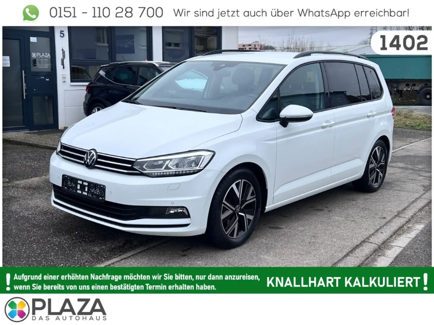 Volkswagen Touran 1.5TSI DSG 7S AHK LED NAVI StHZ RFK ACC DYN Blanc - 2