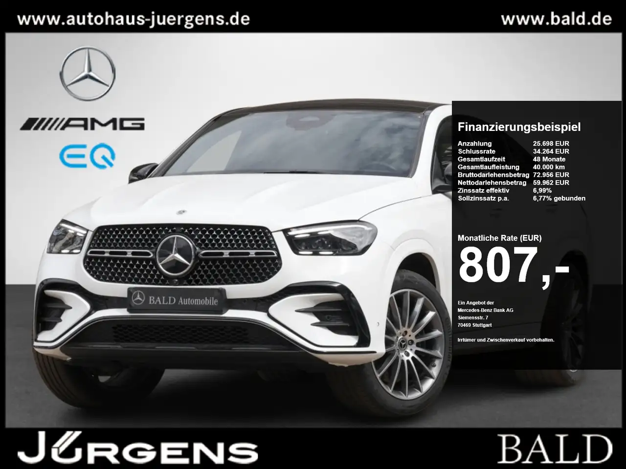 Mercedes-Benz GLE 400 e 4M Cp AMG-Sport/Pano/AHK/Night/MLB/360 — photo 1 of 15