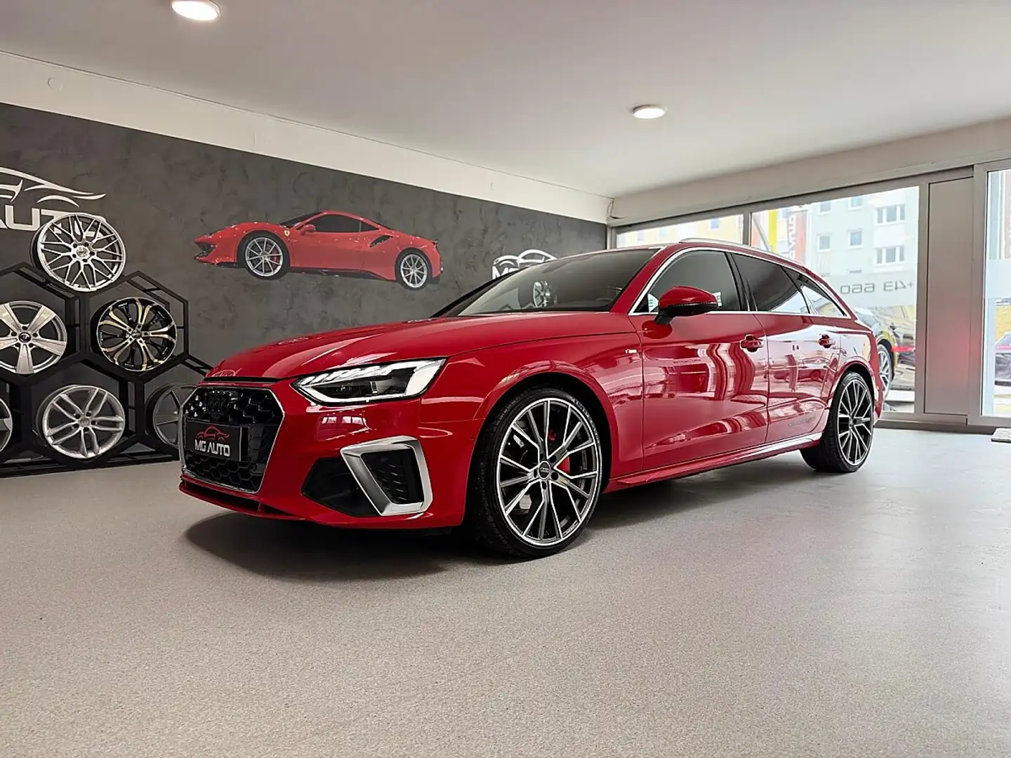 Audi A4 Kombi QUATTRO 3x S-LINE* HEAD-UP*MATRIX*ACC*SHZ... Rot - 1