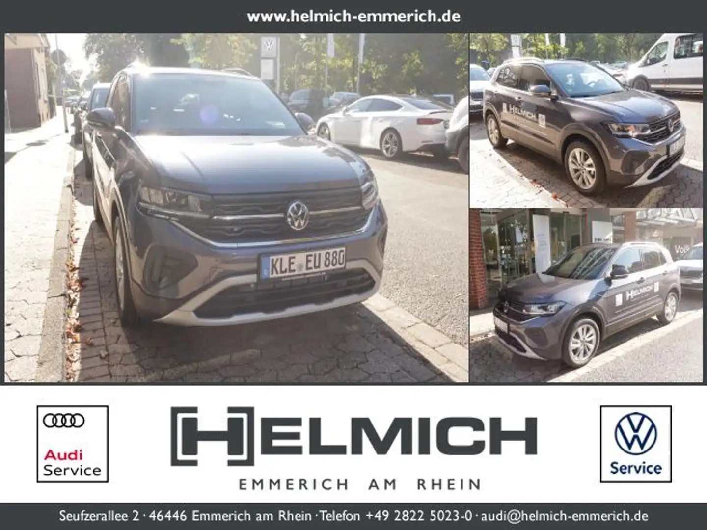 Volkswagen T-Cross 1.0 TSI OPF Life DSG Navi AHK Kamera PDC Gris - 1