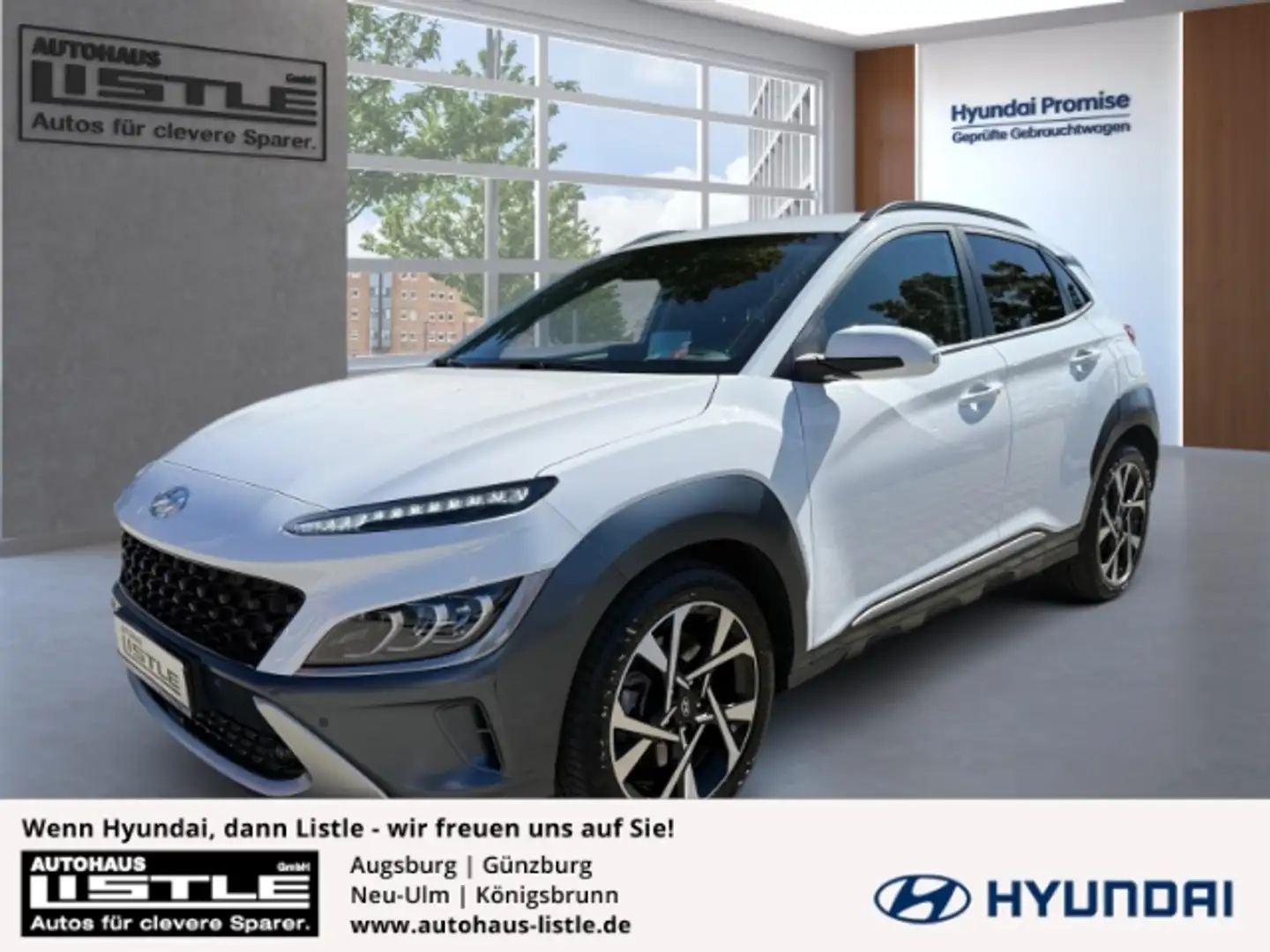 Hyundai KONA Prime 2WD +KLIMA+LED+AHK+NAVI+PDC+NAVI+ACC+UVM Blanc - 1