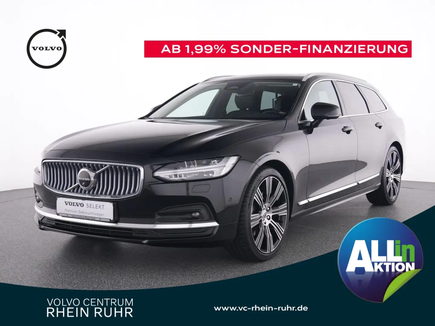 Volvo V90 B4 D ULTIMATE BRIGHT+SHZ+360`CAM+LM20` SHZ+360°Kam Negro - 1