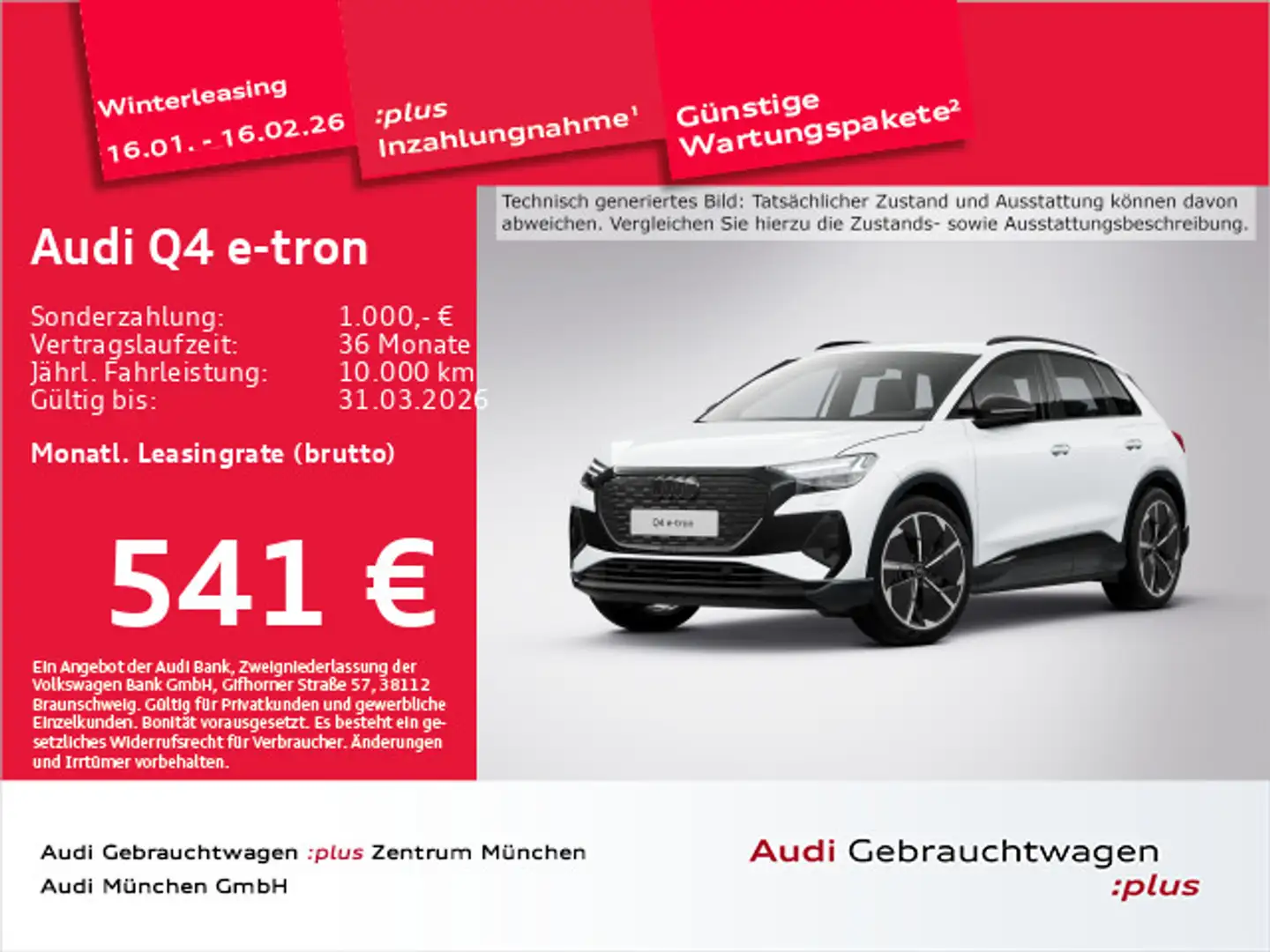 Audi Q4 e-tron 55 qu. S line Virtual+/Matrix/ACC/SONO Weiß - 1