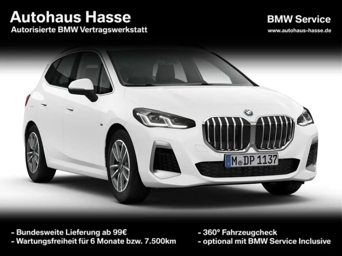 BMW 218 d Active Tourer M-Sport PANO SITZHZG PARKASSI Weiß - 1
