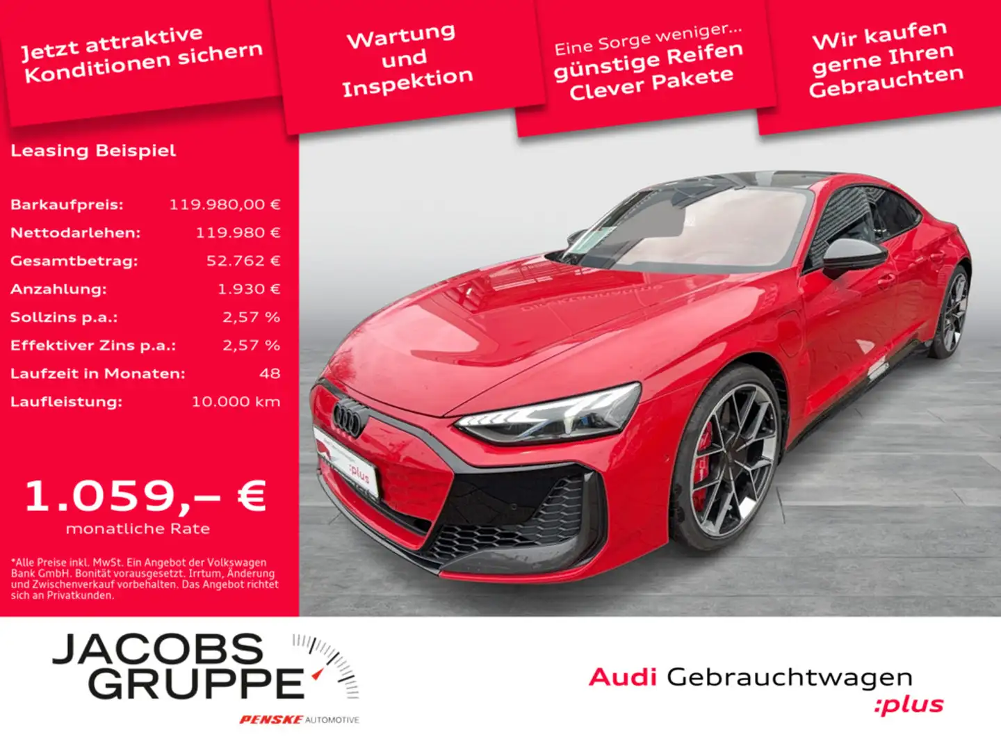 Audi RS e-tron GT Facelift/Carbon/189UPE/Laser/HuD/360°/S-Sitze pro Red - 1