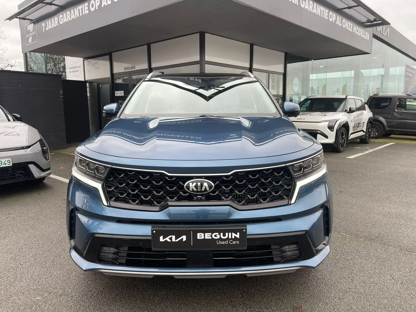 Kia Sorento 1.6 HEV AWD SENSE - LEDER - PANODAK - 7 ZIT - 360 Blauw - 2