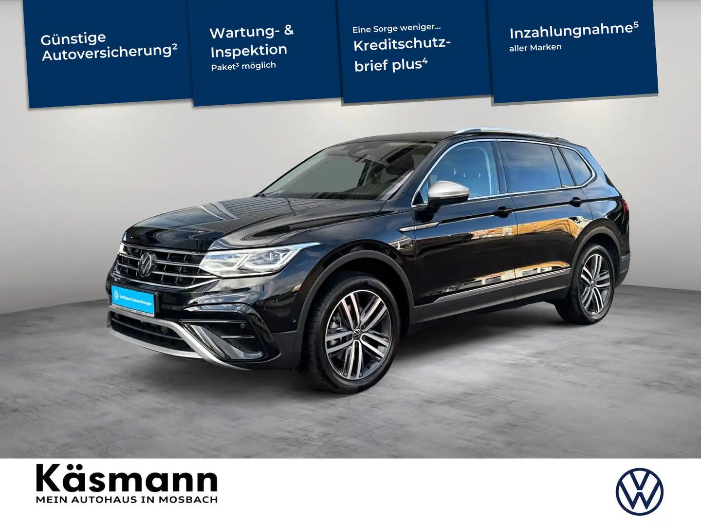 Volkswagen Tiguan Allspace Elegance 2.0TDI 4MO 7SITZ AHK Schwarz - 1