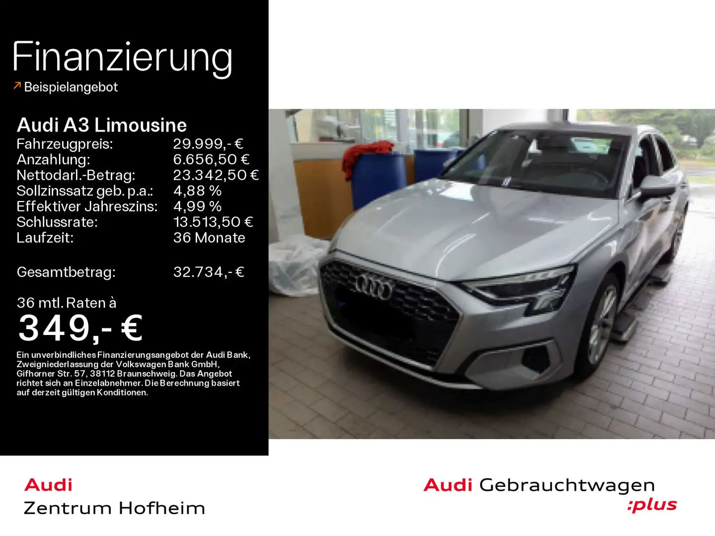 Audi A3 40 TFSI qu advanced  S tro*B&O*LED* Silber - 1