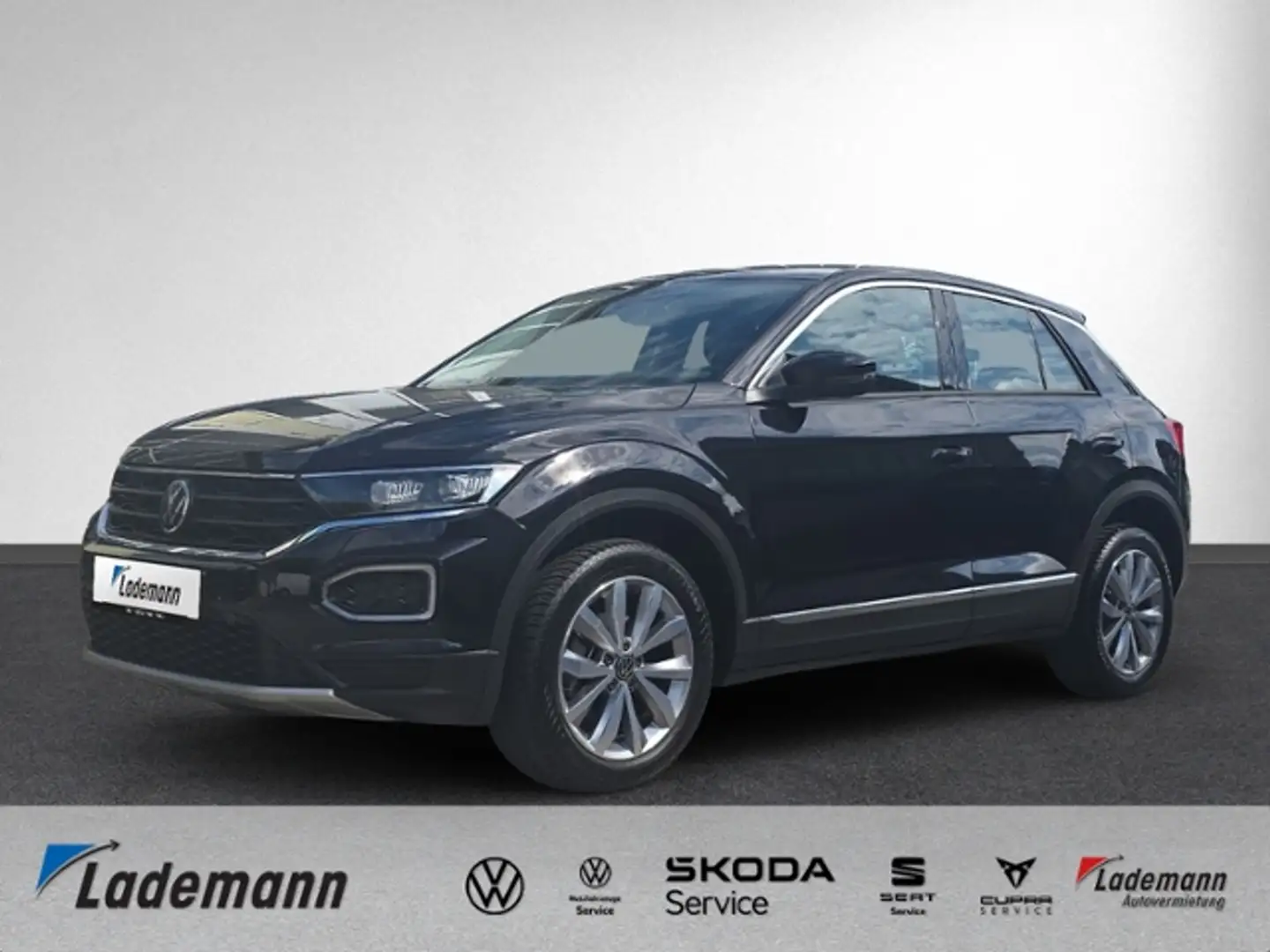 Volkswagen T-Roc 1.0 TSI STYLE AHK+LED+NAVI+KAMERA+SIHZ+PDC Schwarz - 1