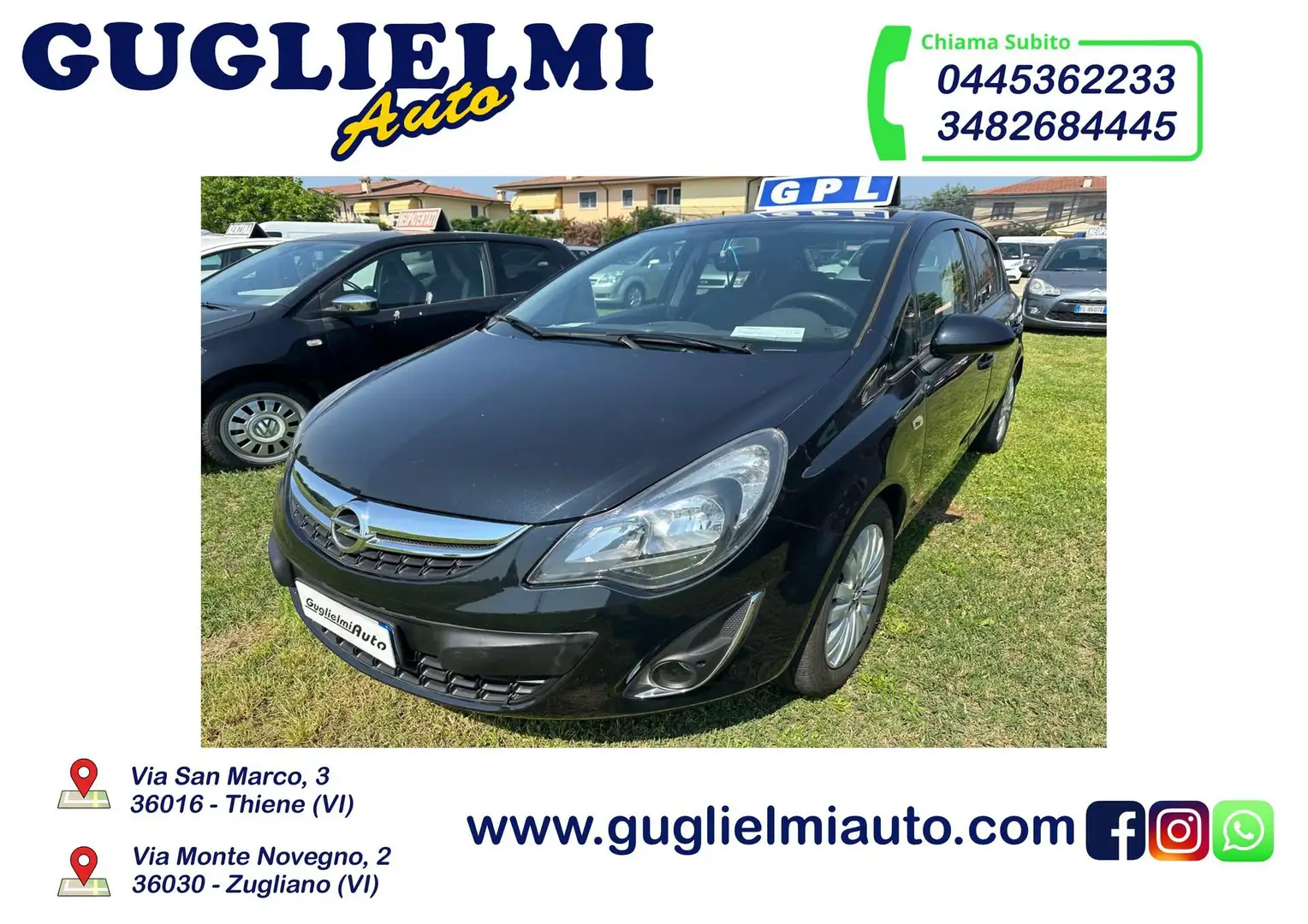 Opel Corsa Corsa 1.2 5 porte GPL Edition Ok Neopatentati GPL Nero - 1