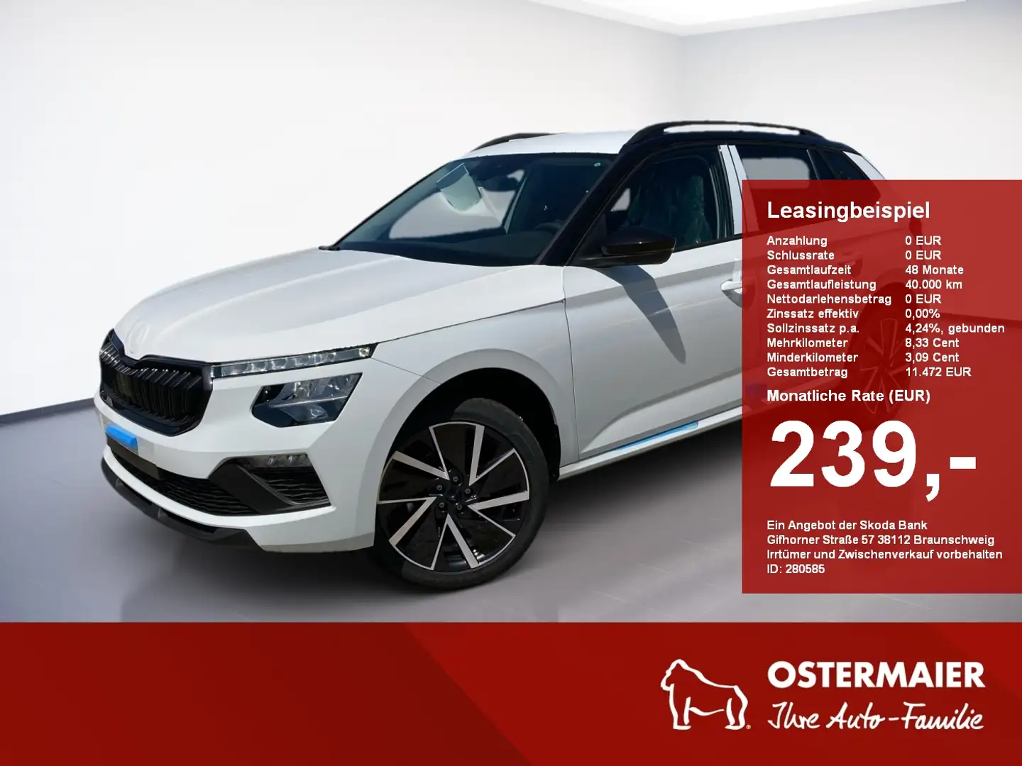 Skoda Kamiq Selection 1.0TSI LightA.DSG.ASSIST.WINTER.LIMITER. Weiß - 1