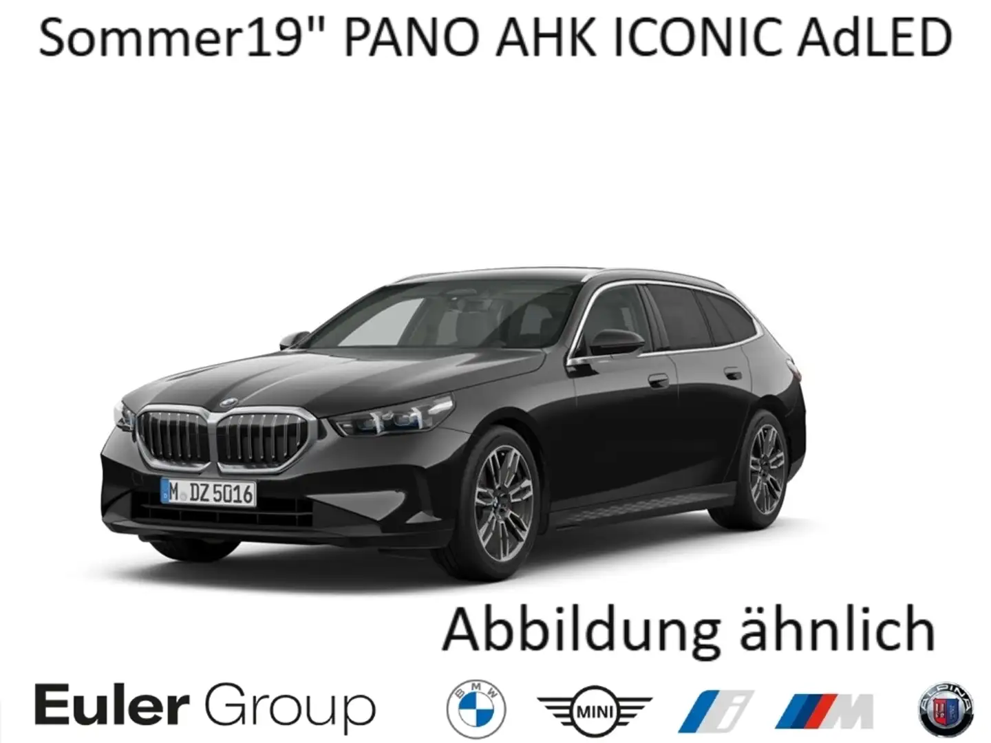 BMW 520 i M-Sport PRO Sommer19'' PANO AHK ICONIC AdLED H/K Schwarz - 1