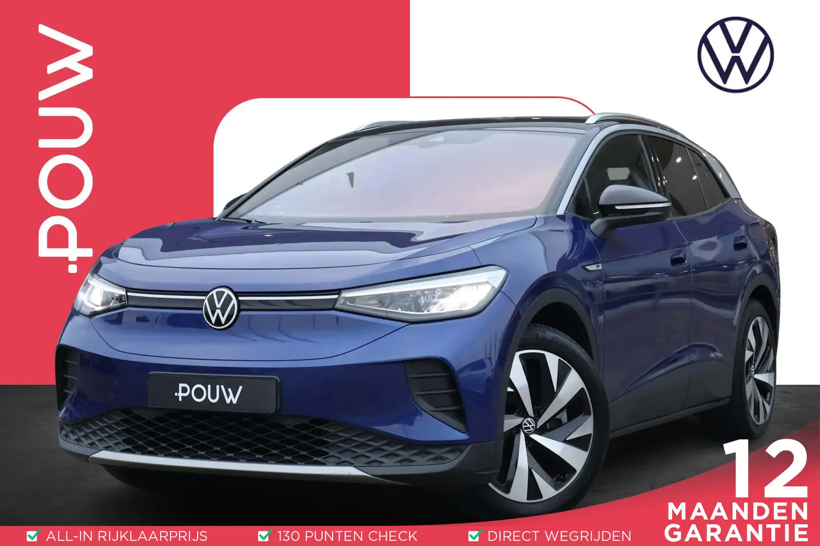 Volkswagen ID.4 204pk First 77 kWh | Soh 92% | Trekhaak | Camera | Azul - 1