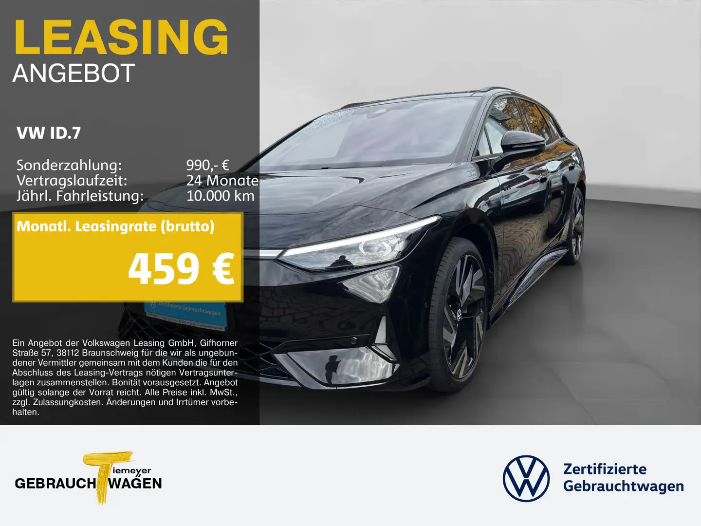 Volkswagen ID.7 Tourer GTX 4M LM21 AHK WÄRMEPUMPE PANO Schwarz - 1