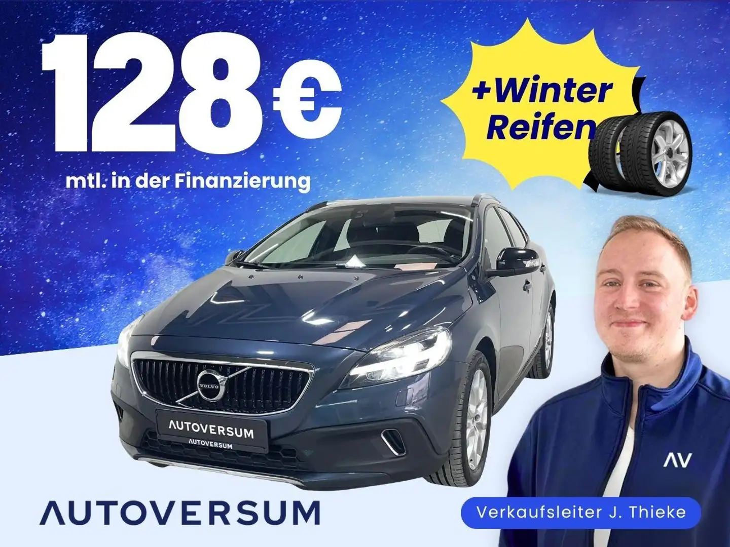 Volvo V40 Cross Country LED*SENSUS*NAVI*KLIMA*TEMP* Bleu - 1